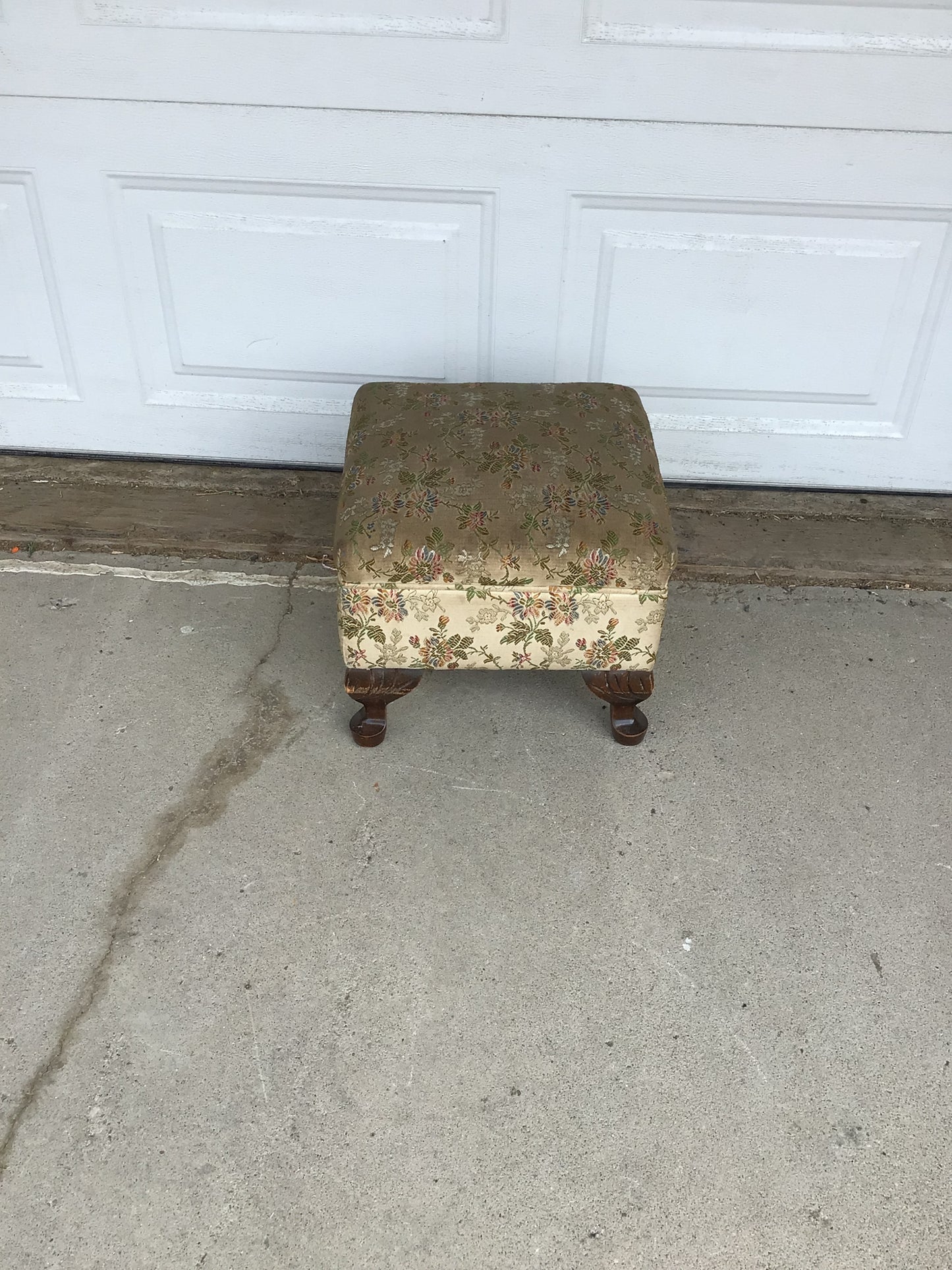 Brocade Footstool