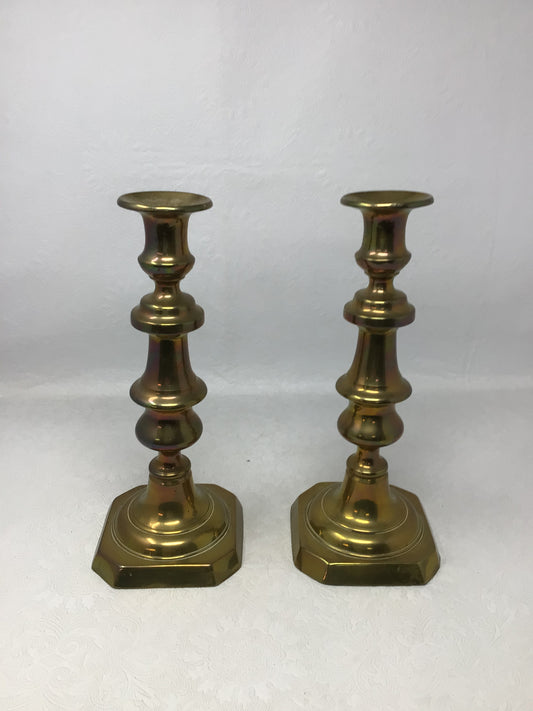 Pair of Vintage Brass Candlesticks