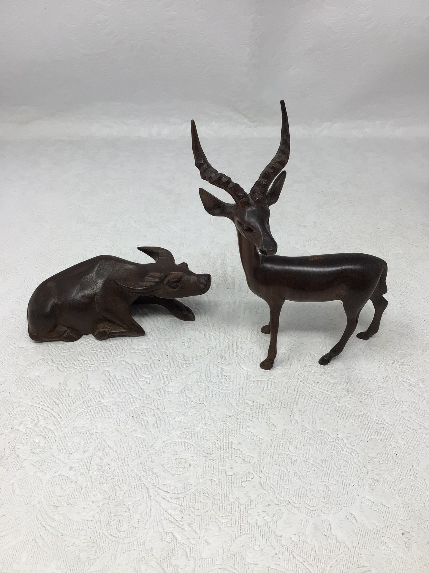 Carved Wooden African Safari Figurines