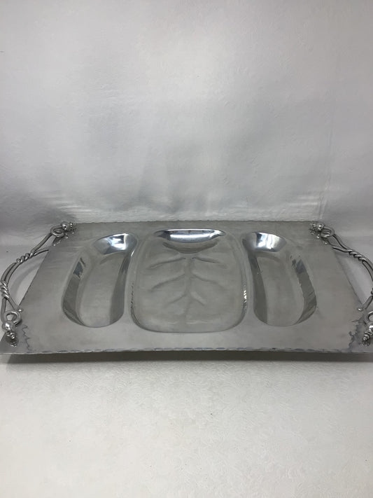 Silver Plated 3 Part Serving Tray