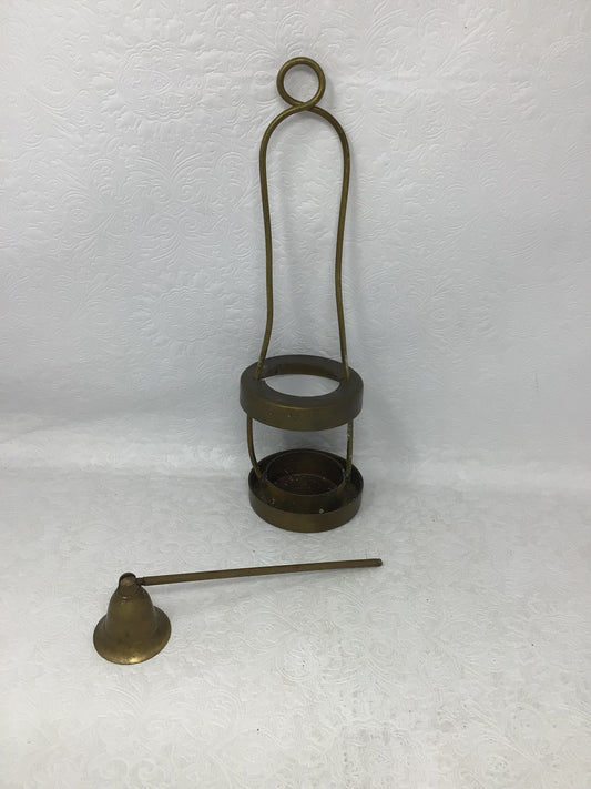 Brass Tea-light Holder and Snuffer
