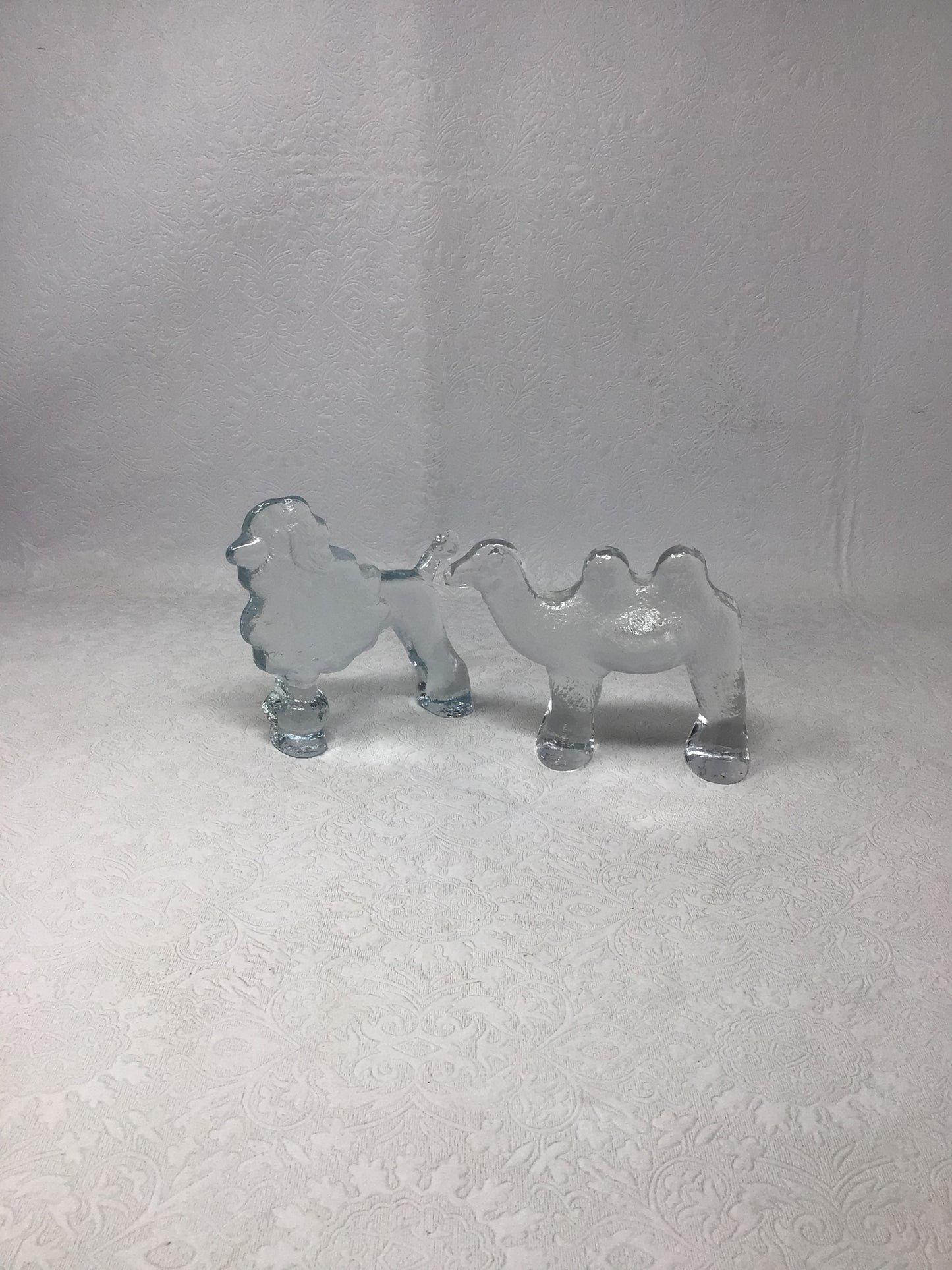 Kosta Boda Zoo Series Camel and Poodle Paperweights