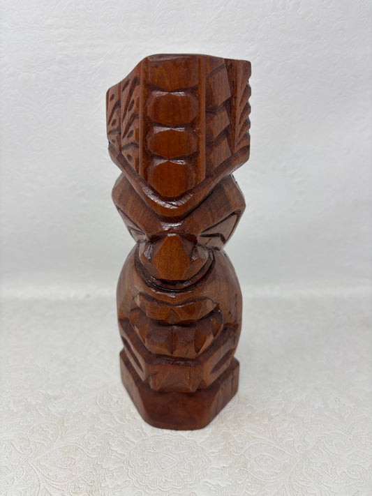 Hand-carved Wooden Tiki Figure