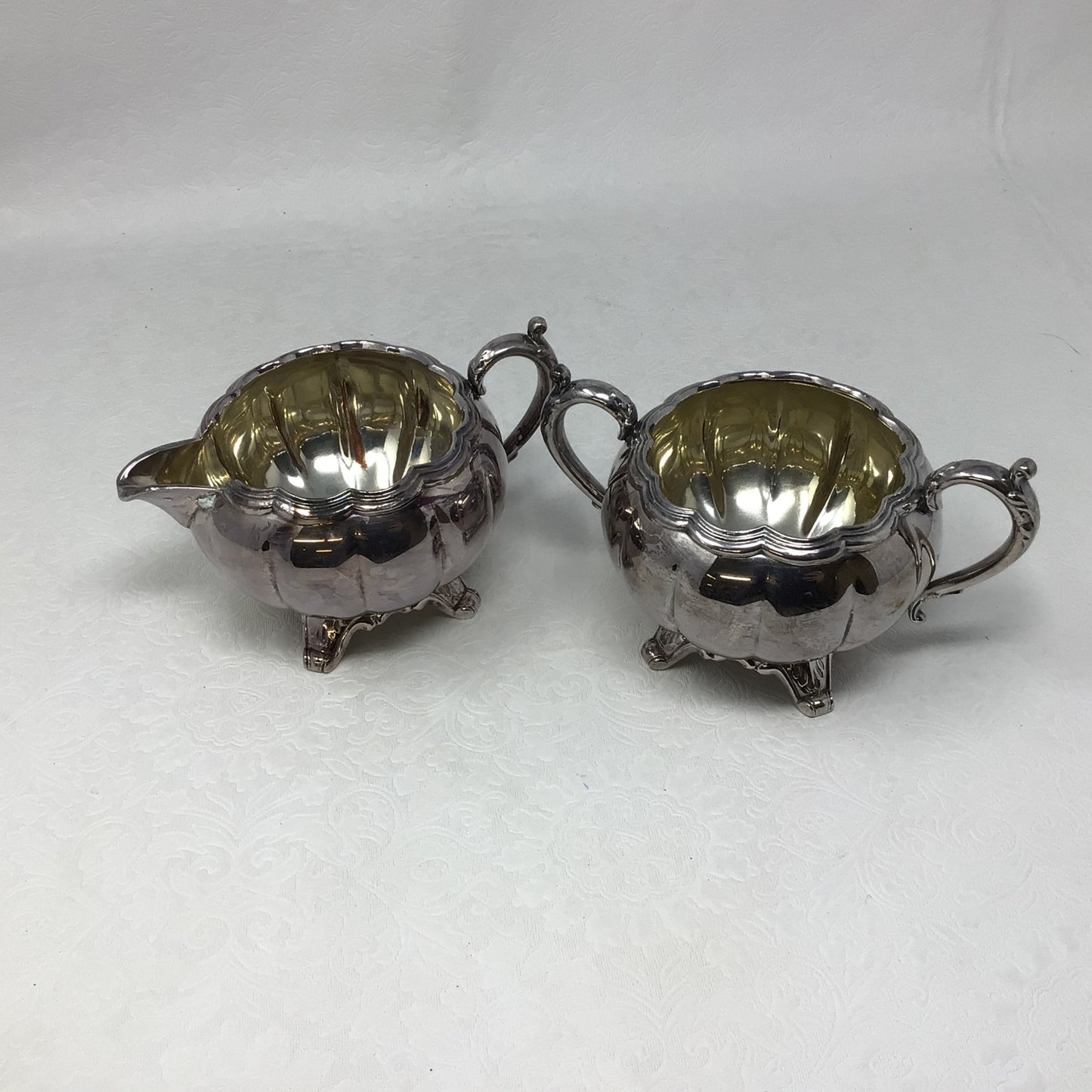 Vintage Young’s Jewellers Silver Plated Cream and Sugar Set