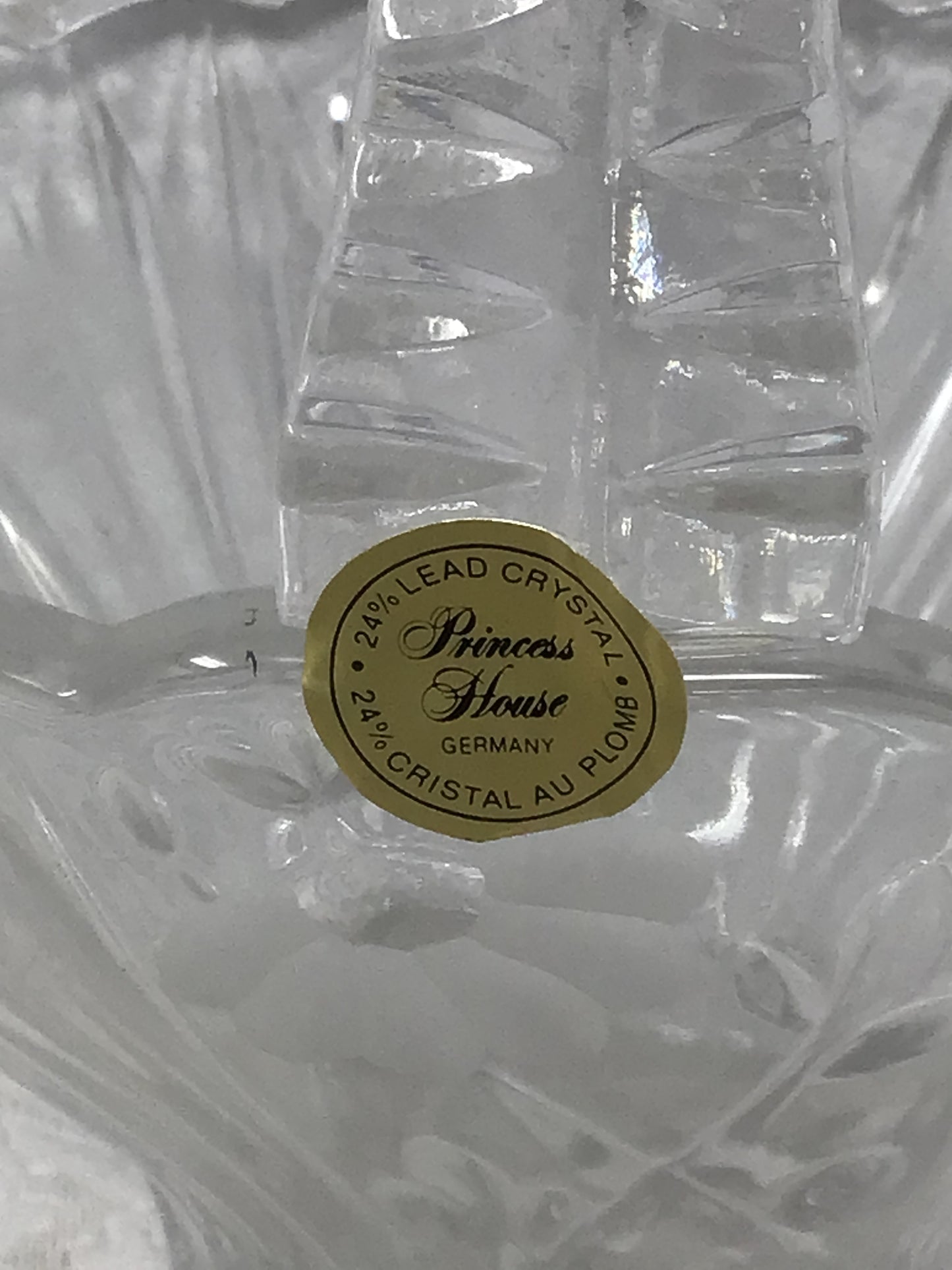 Vintage Princess House 24% Lead Crystal Basket