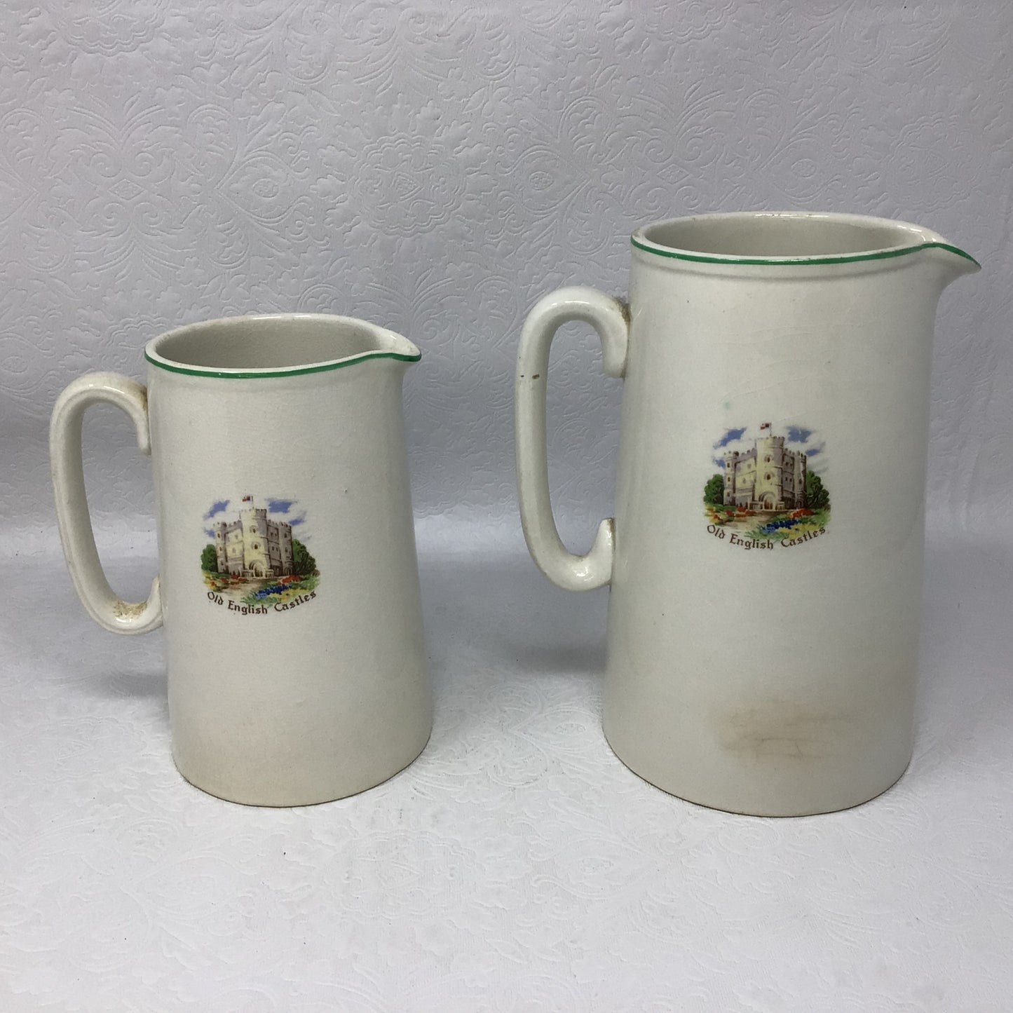 Set of 2 Staffordshire Pitchers