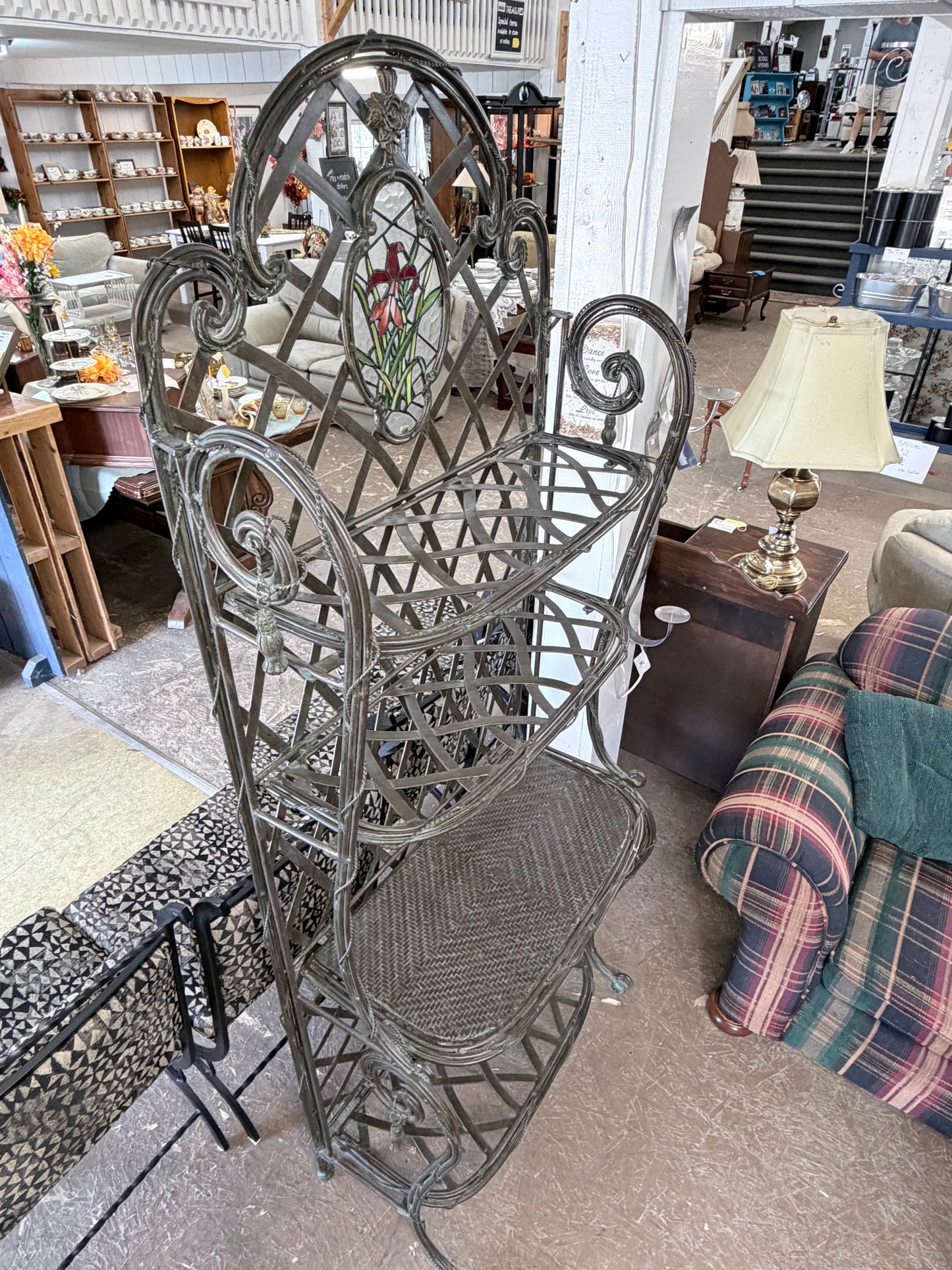 Vintage Wrought Iron Baker's Rack