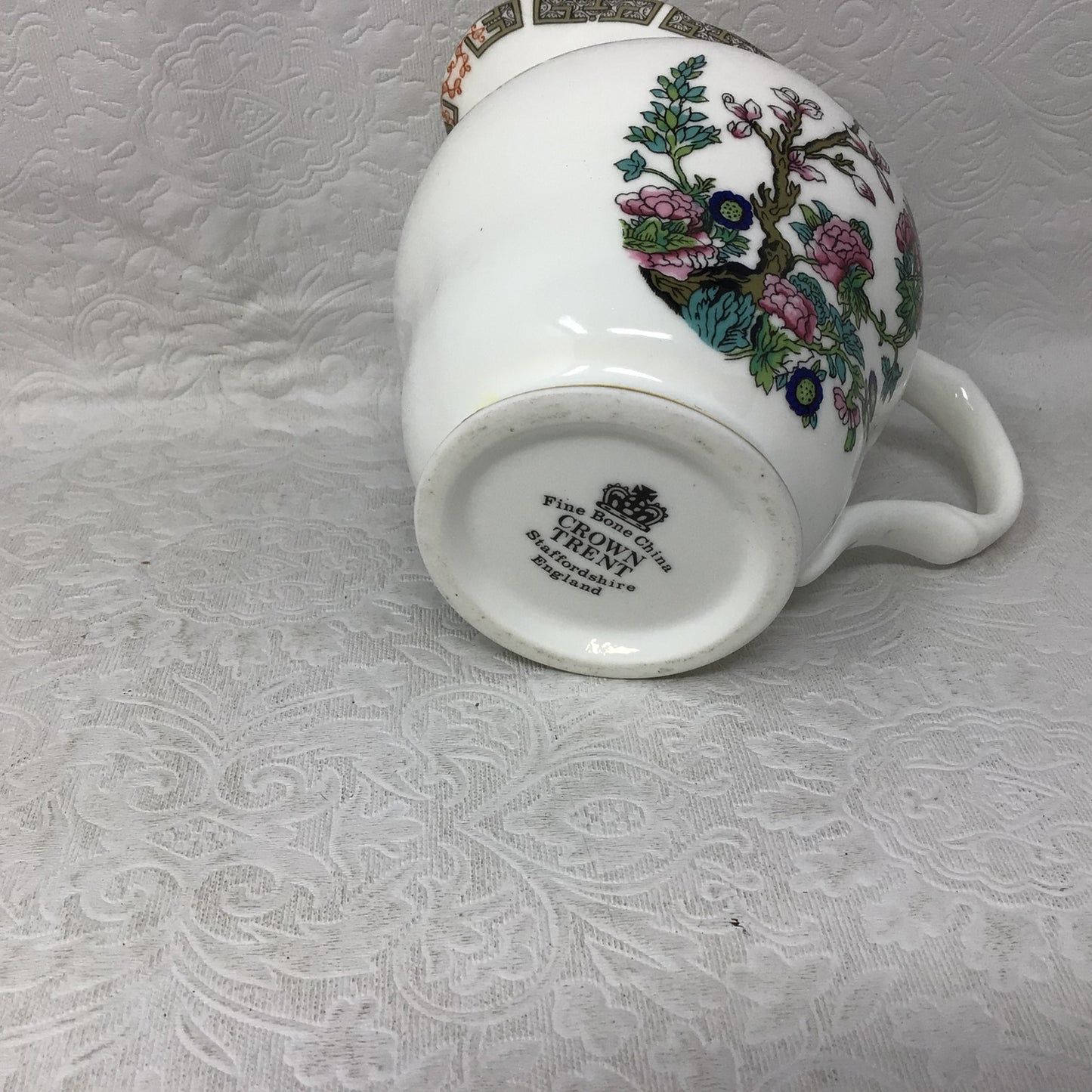Vintage Indian Tree Design Creamer and Sugar Dish