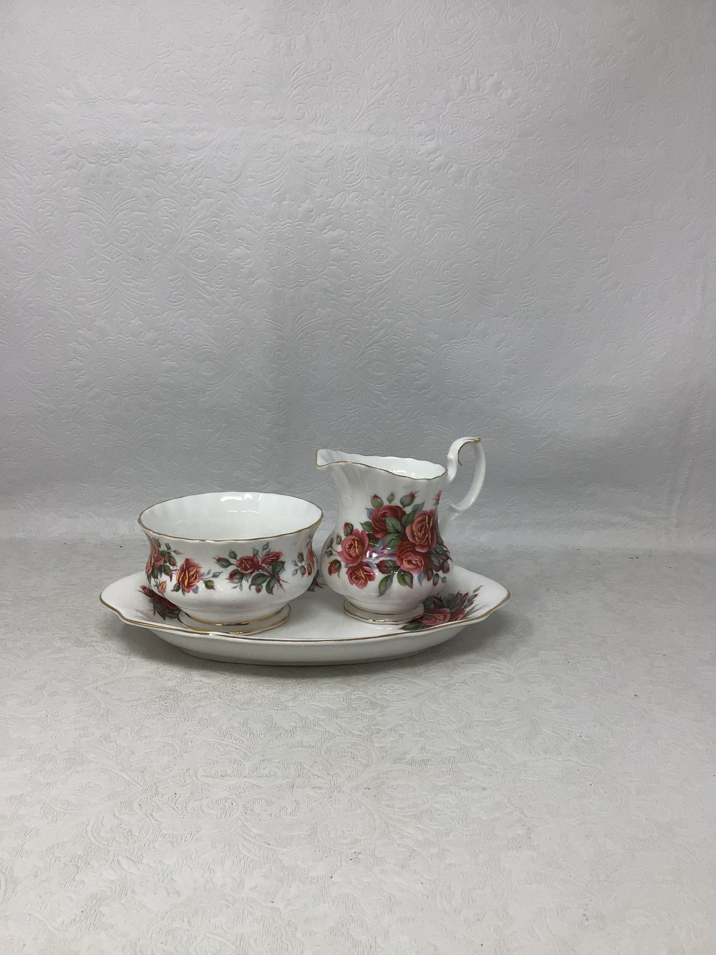 Royal Albert “Centennial Rose” Creamer and Sugar Set