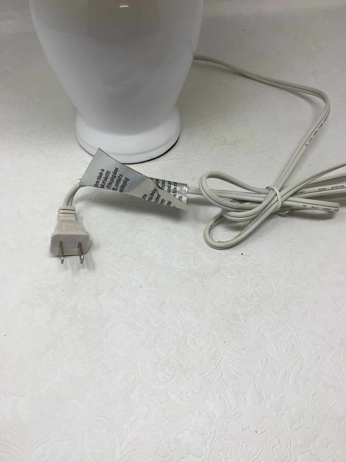 Small White Ceramic Lamp