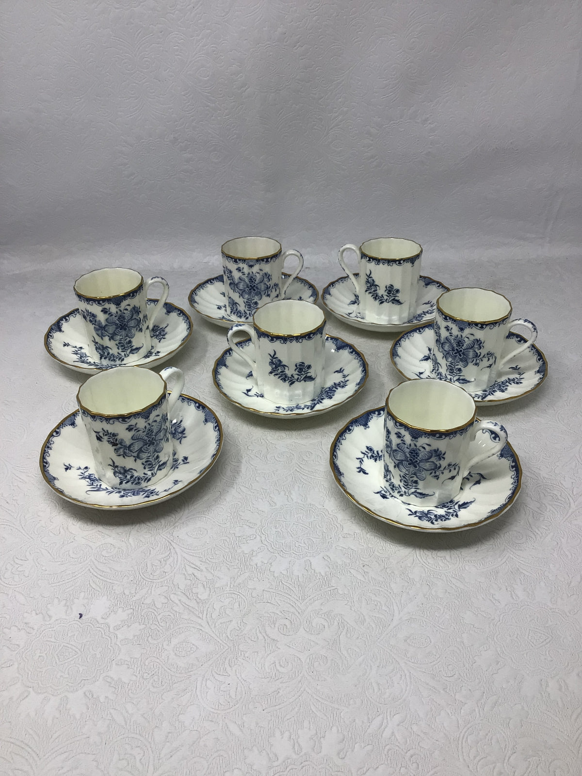 Set of Seven Demitasse Cup & Saucer