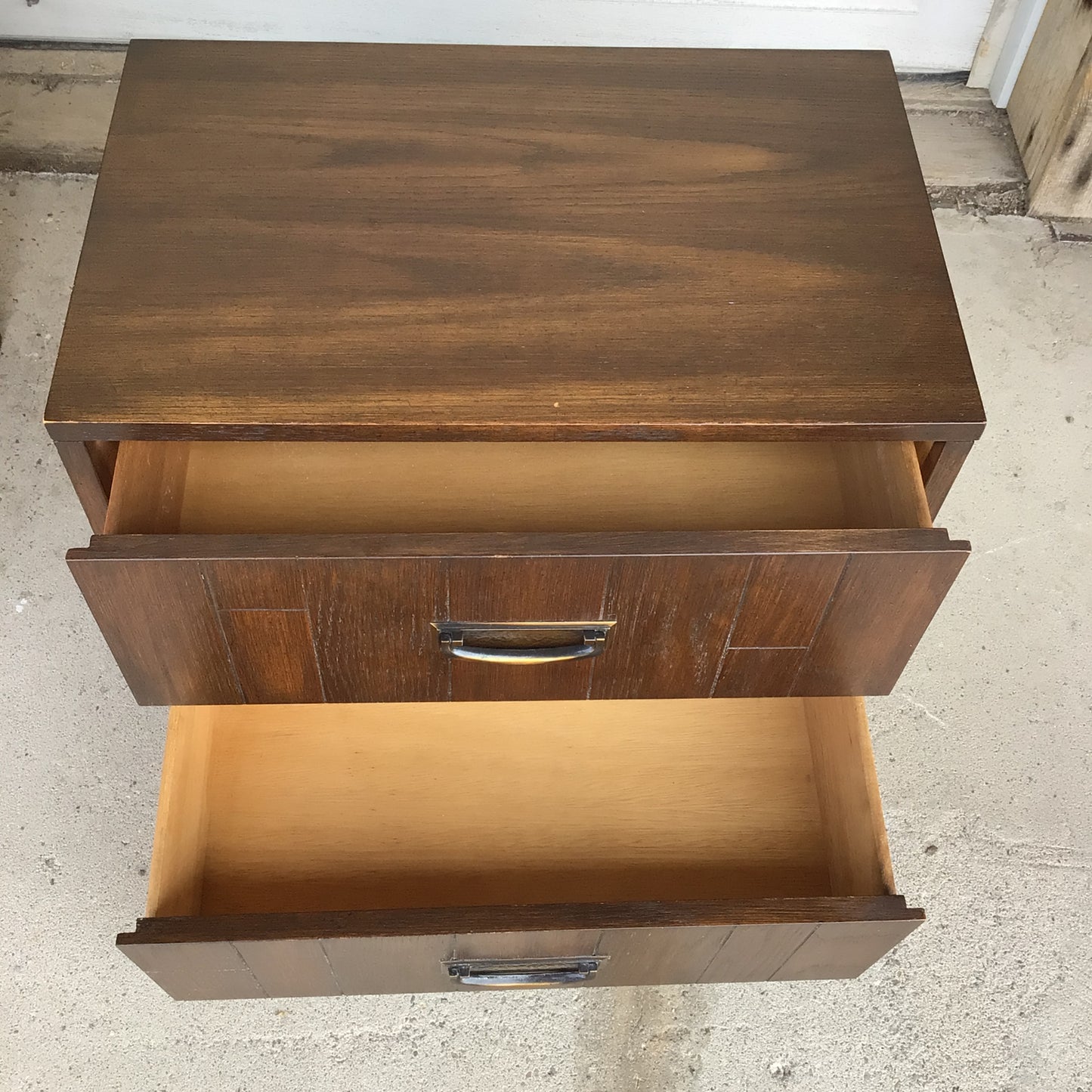 Modern Dark Wood Coloured Night Table