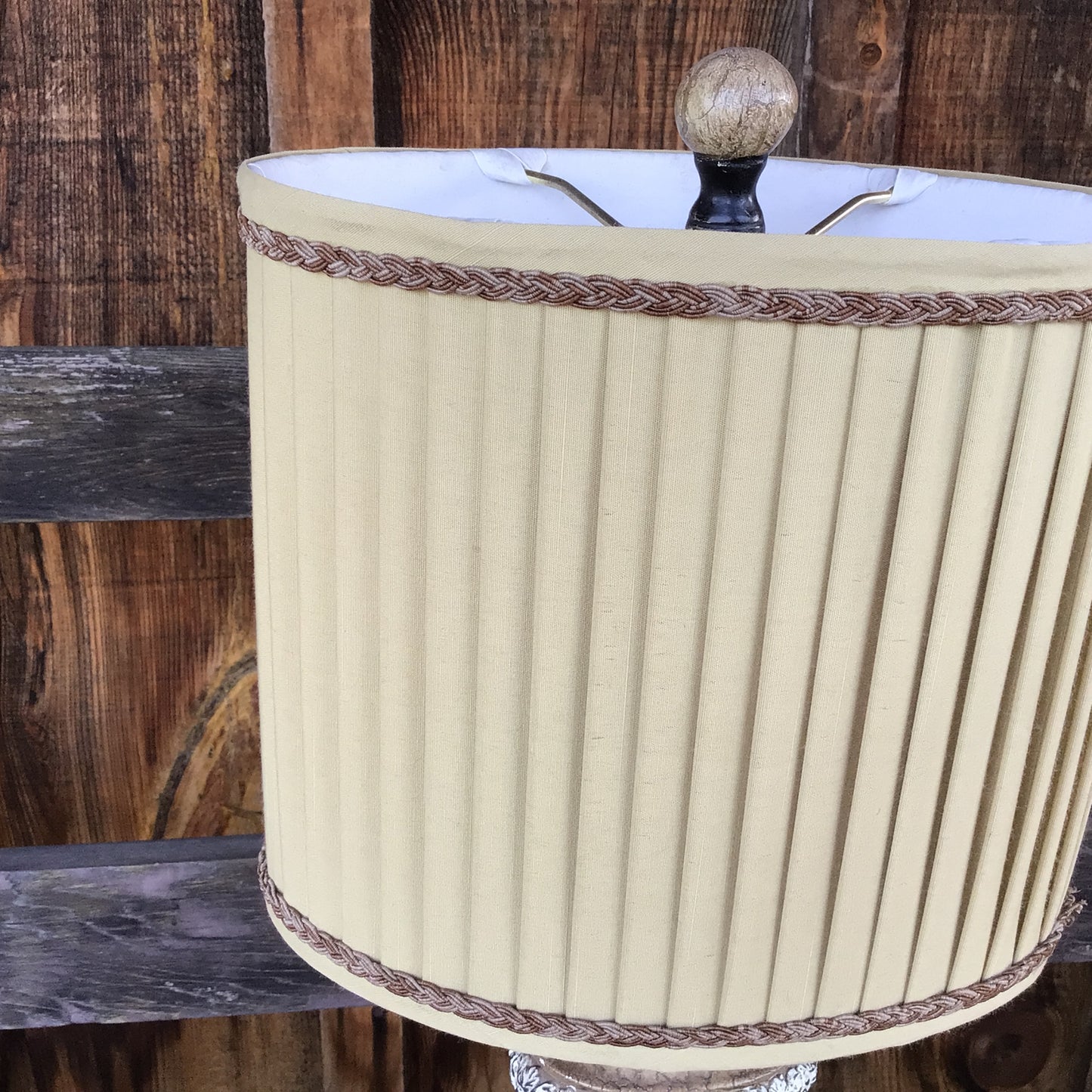 Brown and Cream Textured Lamp