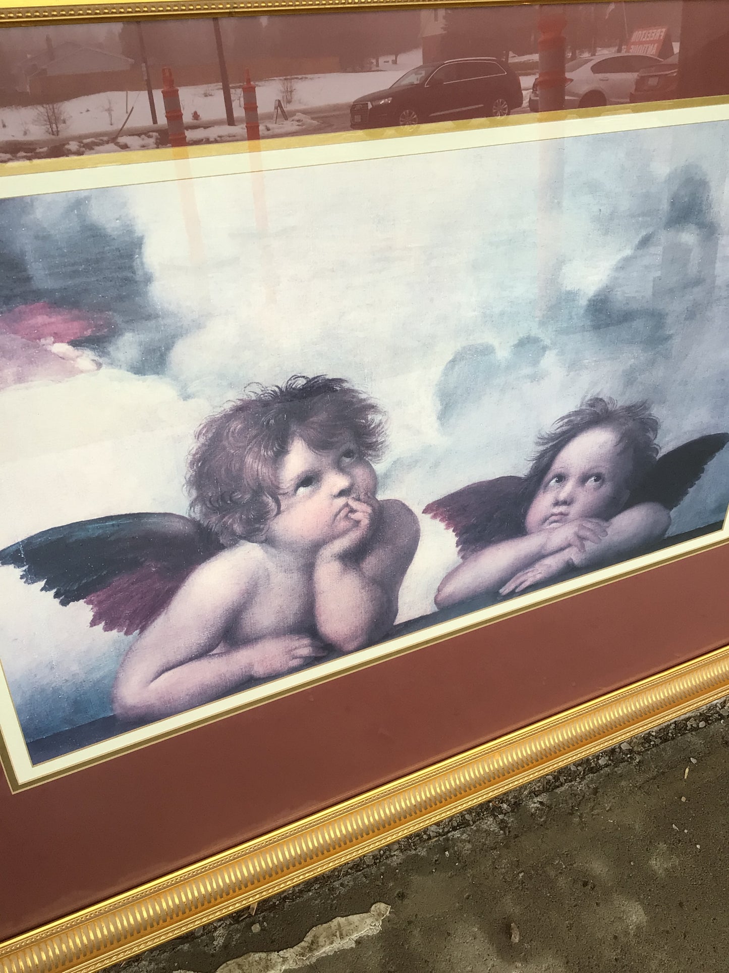 “The Two Cherubs” Framed and Matted Print