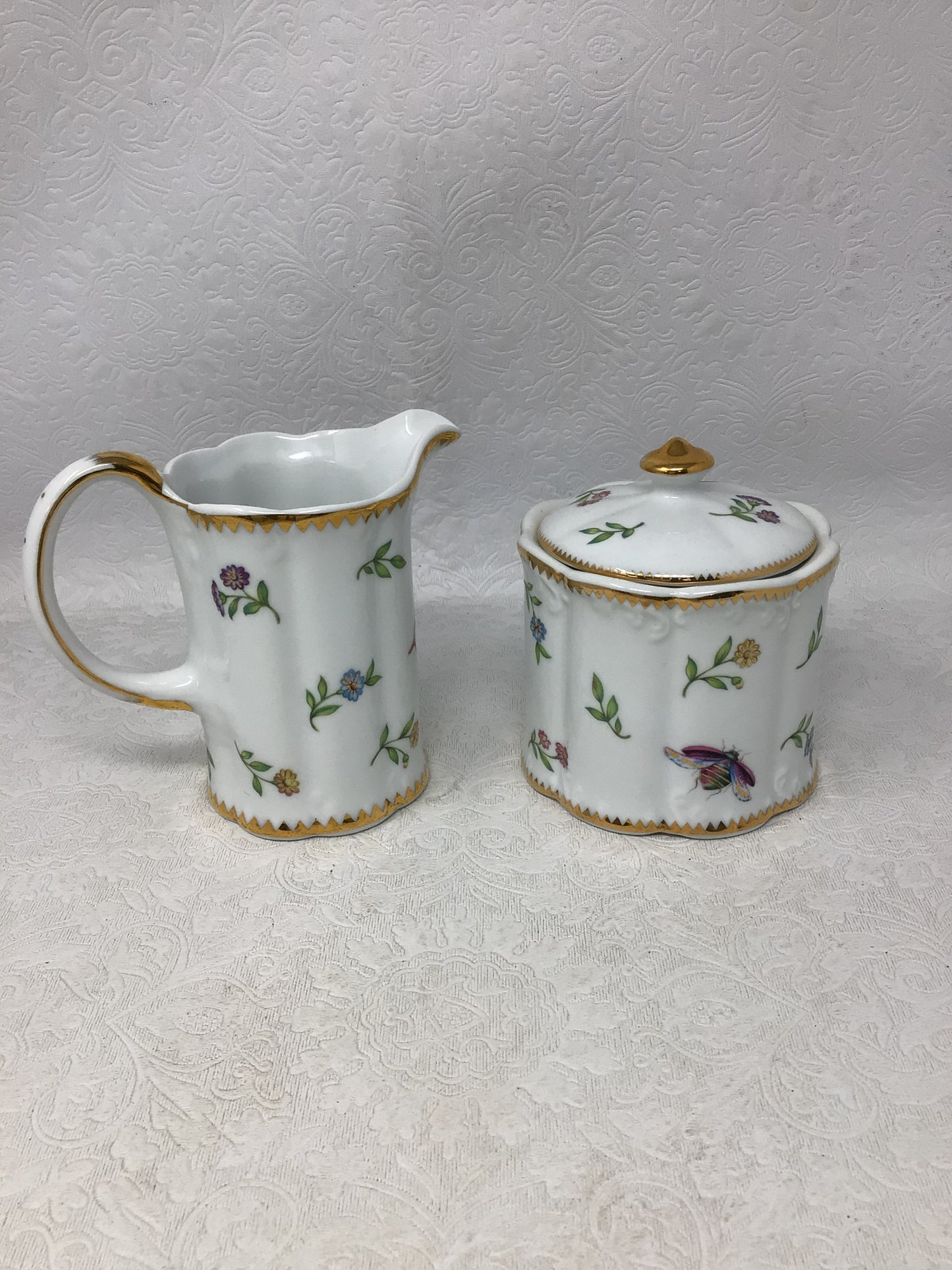 Godinger & Co. Porcelain Cream and Sugar Set
