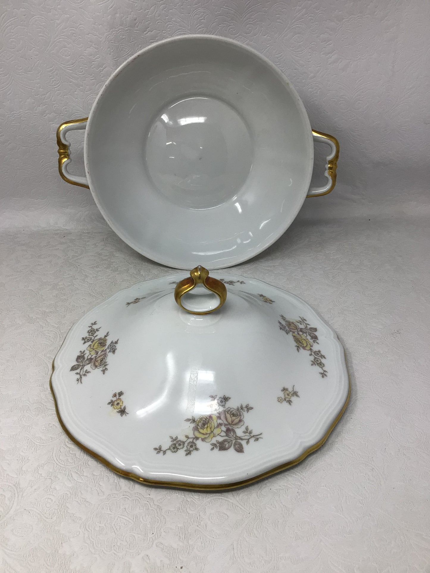 Vintage Johann Haviland Bavaria Gravy Boat & Lidded Dish