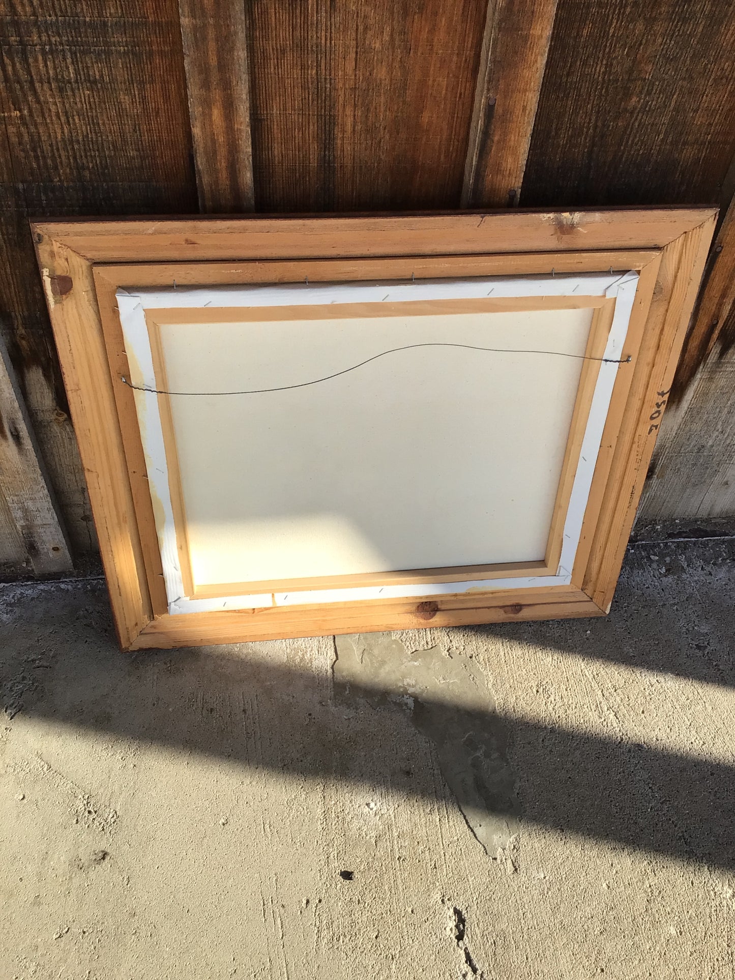 Framed Oil Painting of White Roses