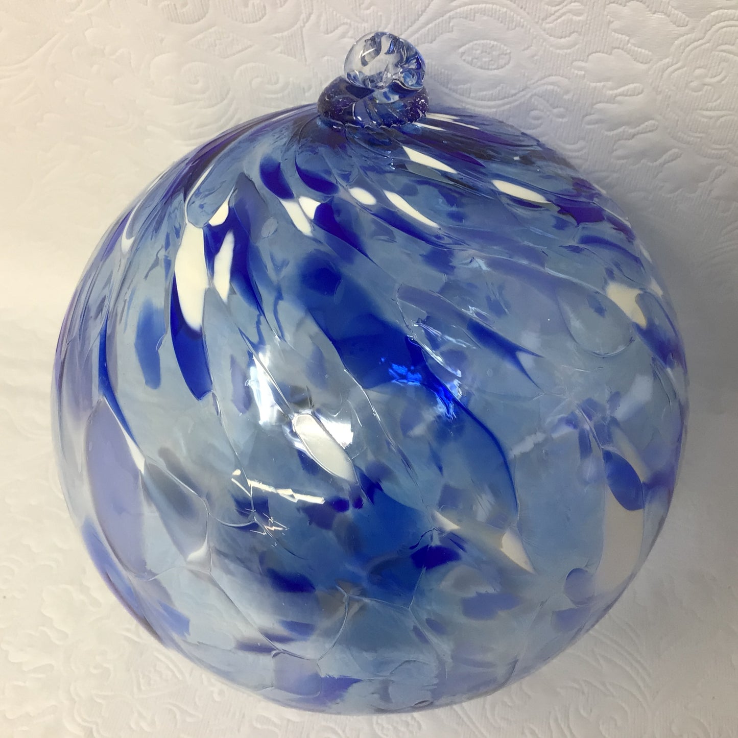 Light Blue Art Glass Ball