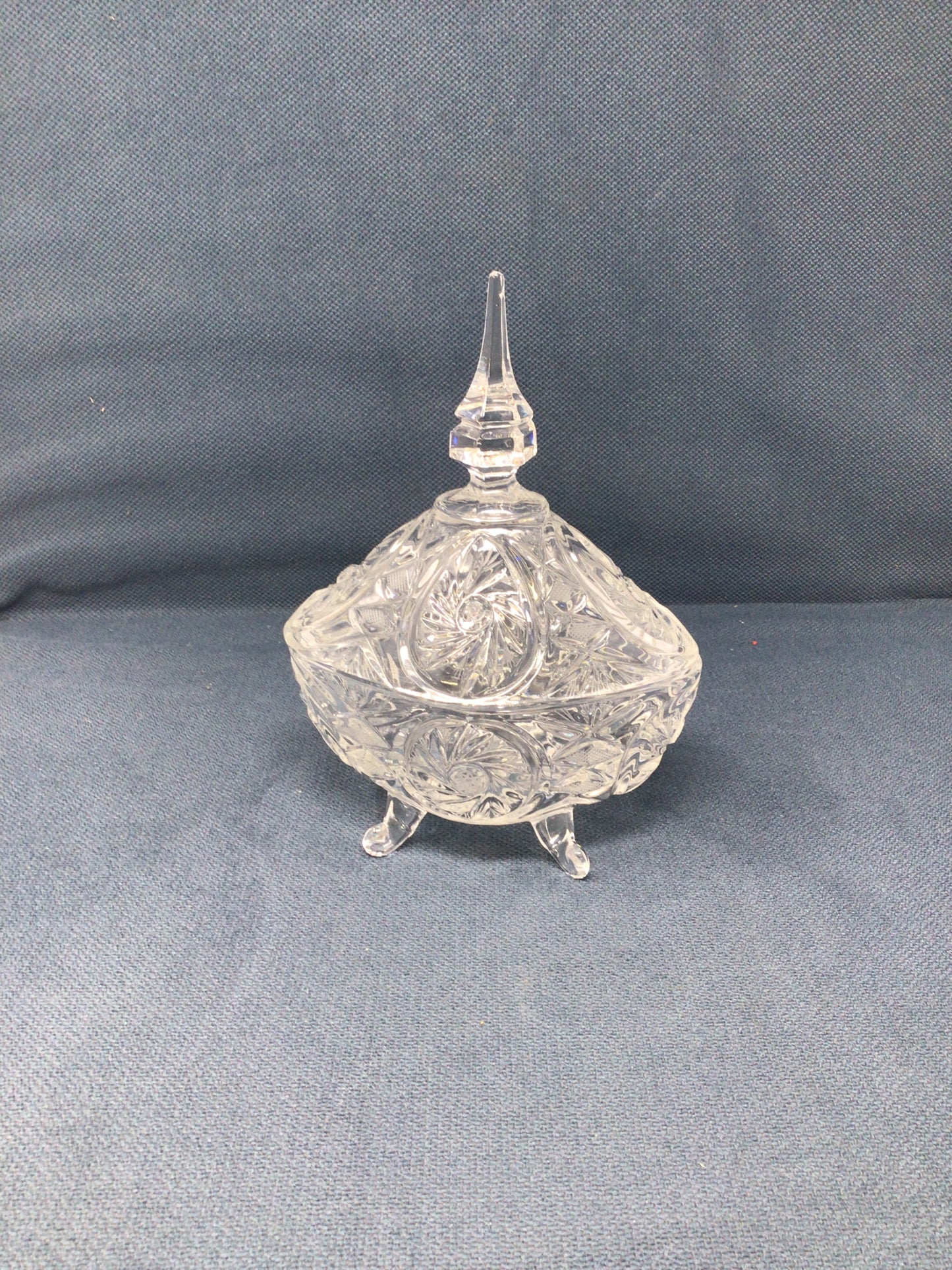 Vintage Crystal Footed Candy Dish