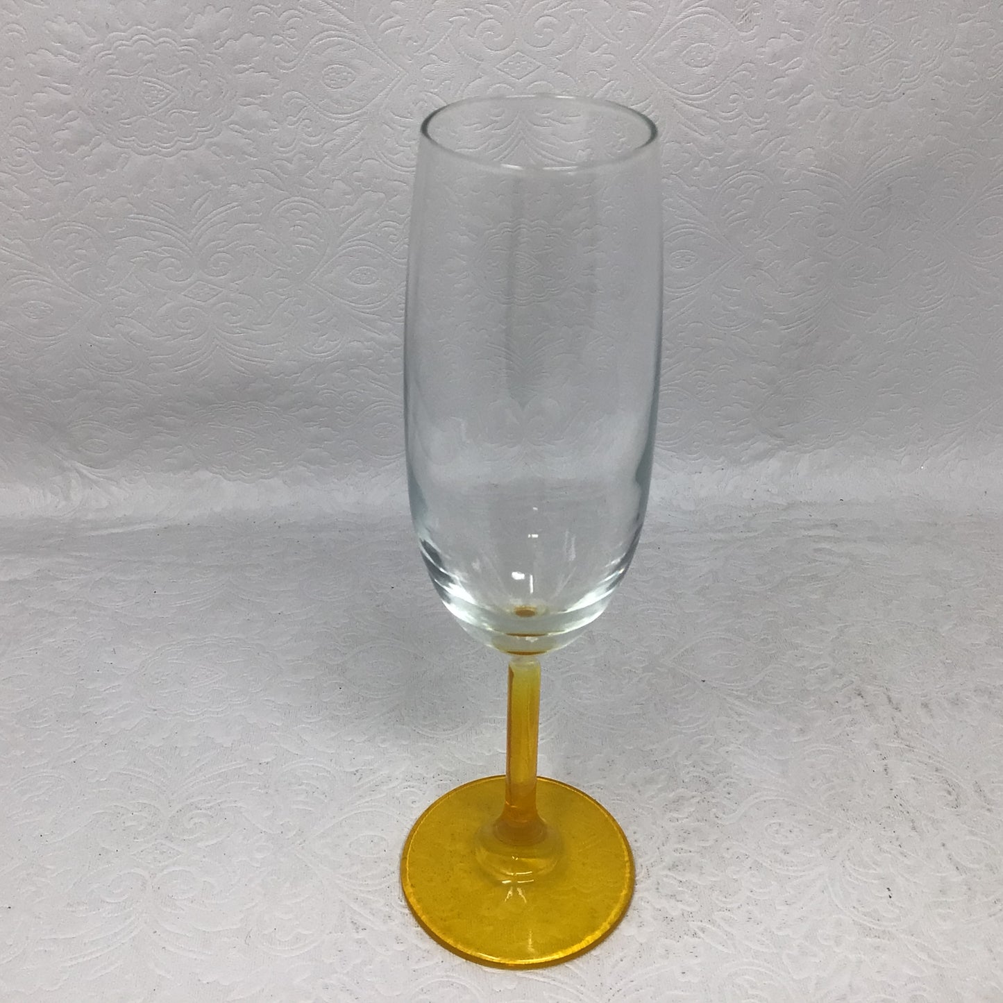 Set of 5 Yellow Stemmed Champagne Flutes