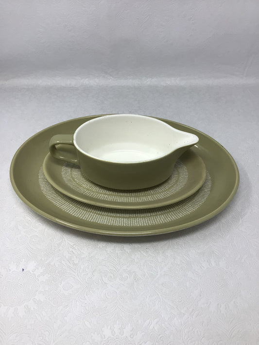 Egmont Olive Green Three Piece Gravy Set