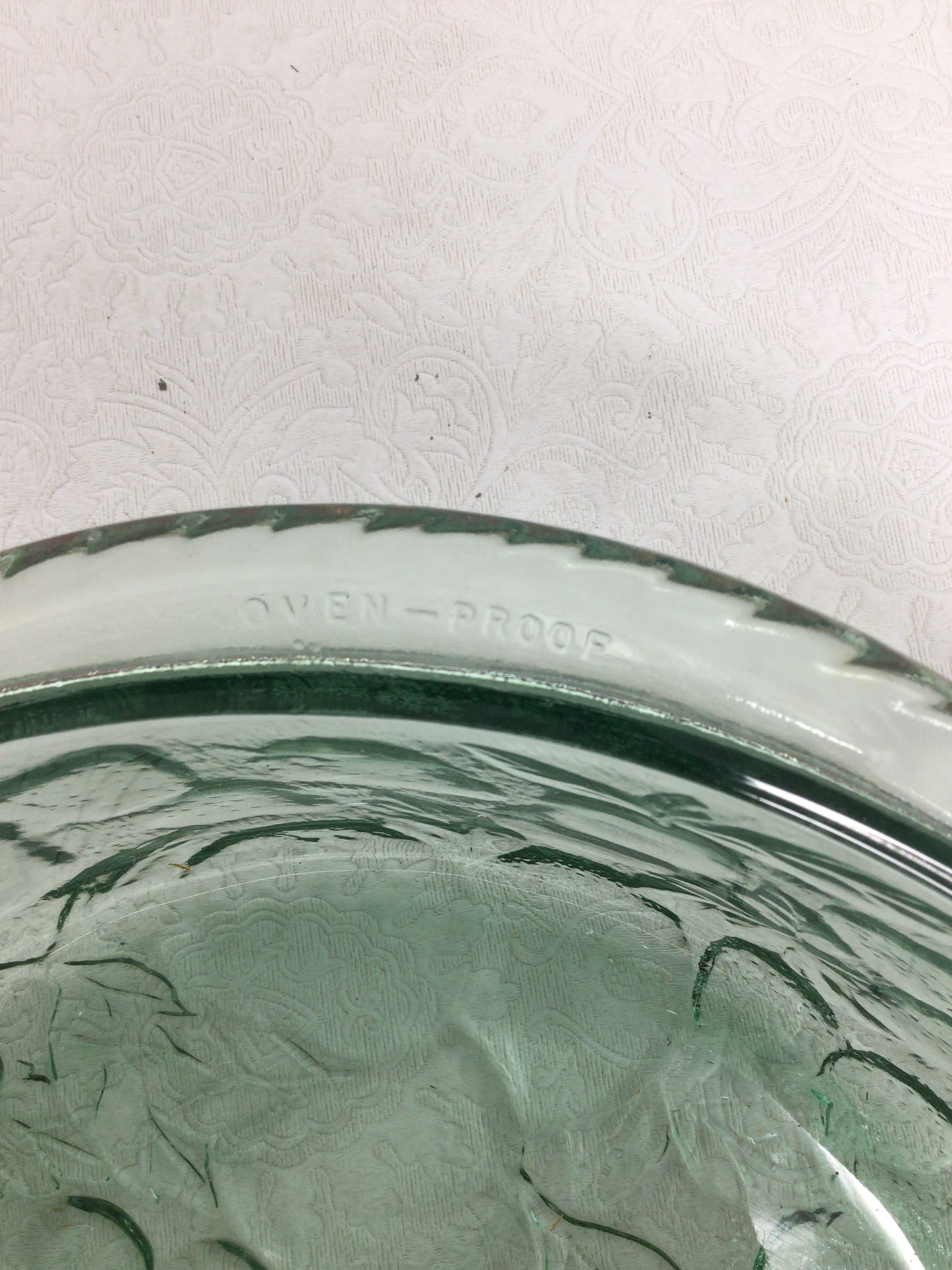 Vintage Libby Green Glass Round Casserole Dish