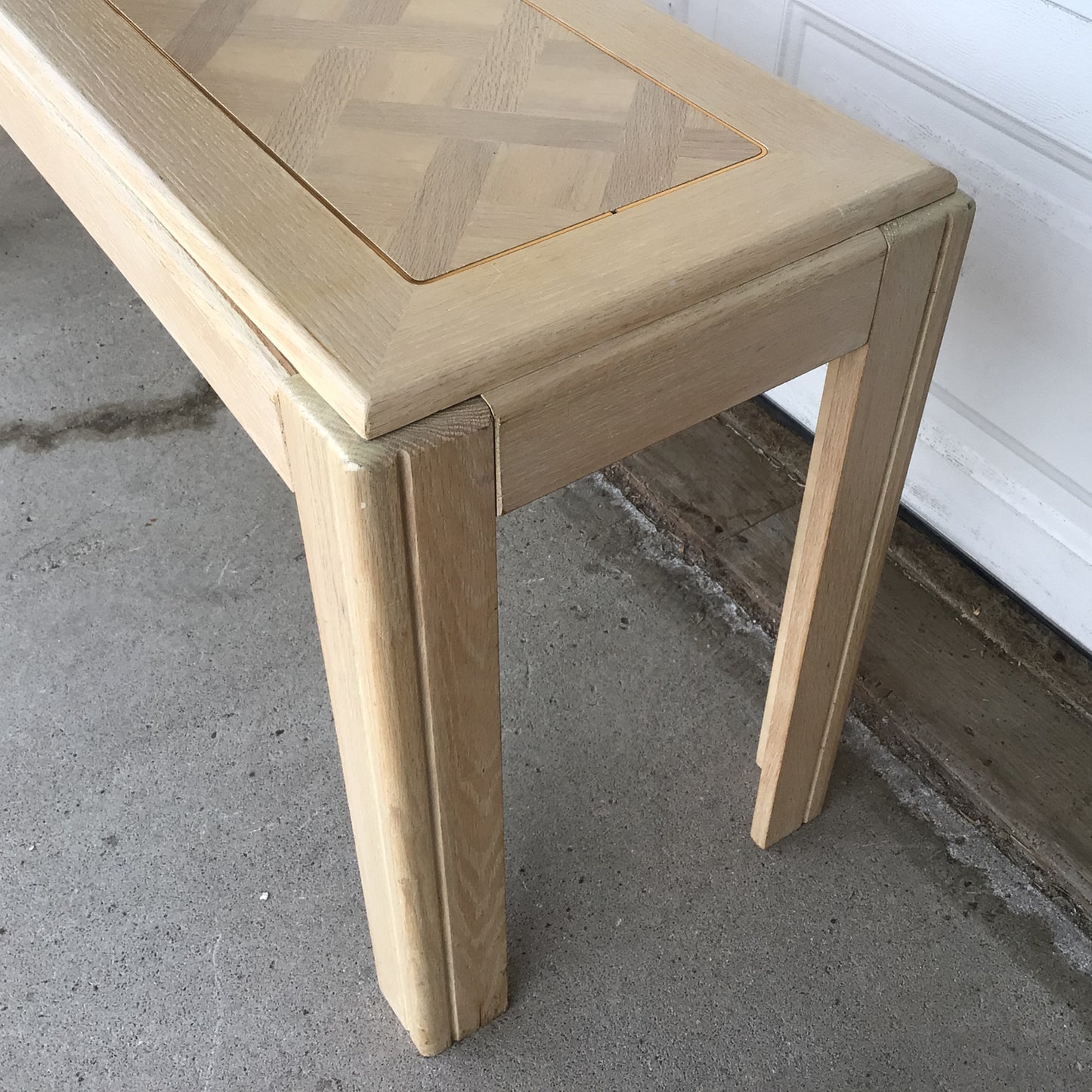 Vintage Light Wood Console Table