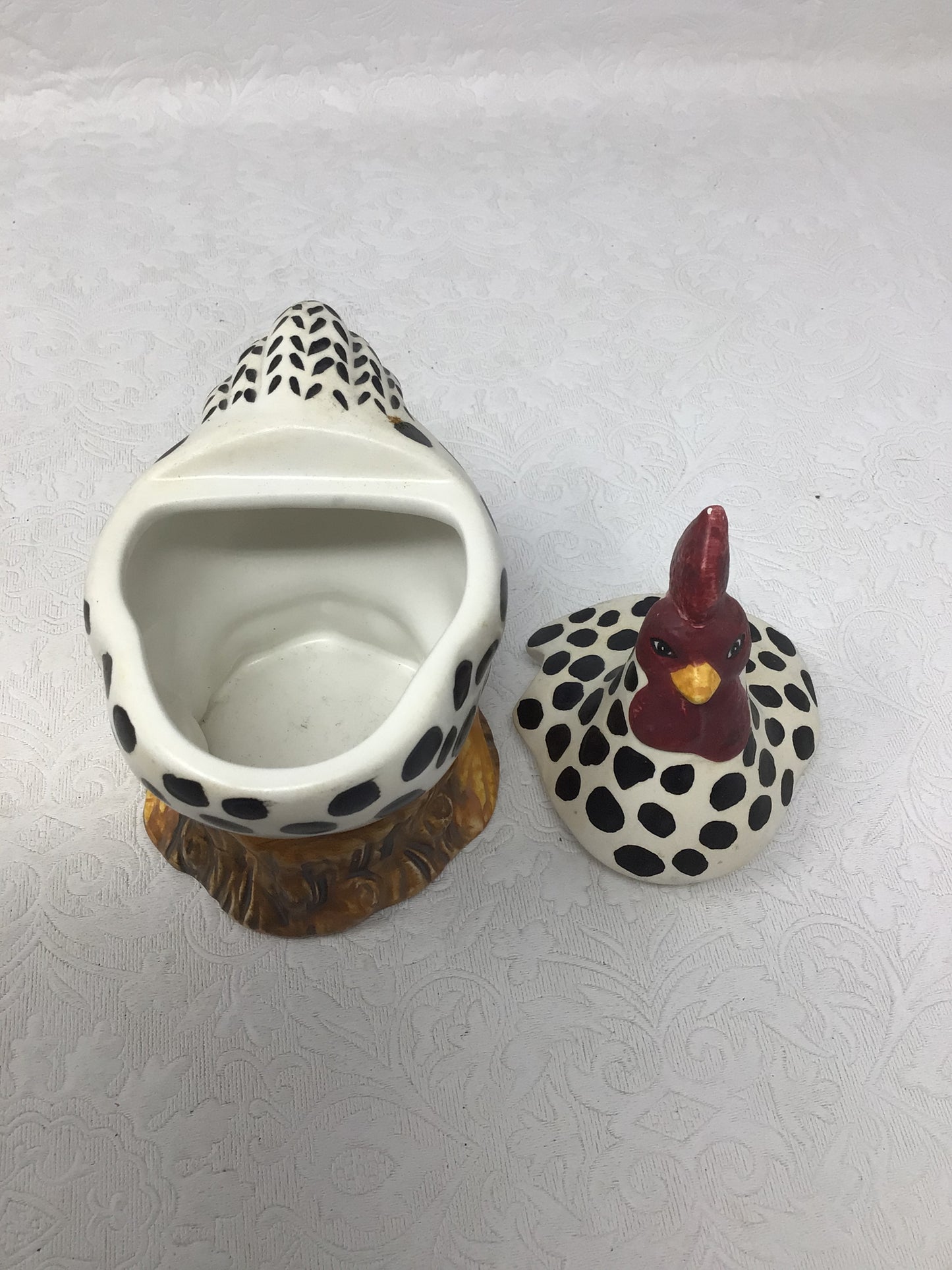Delicate Sakura Hand Painted Roosters