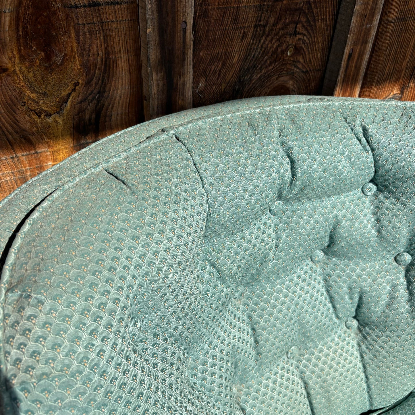 Fish Scale Pattern Seafoam Green Armchair