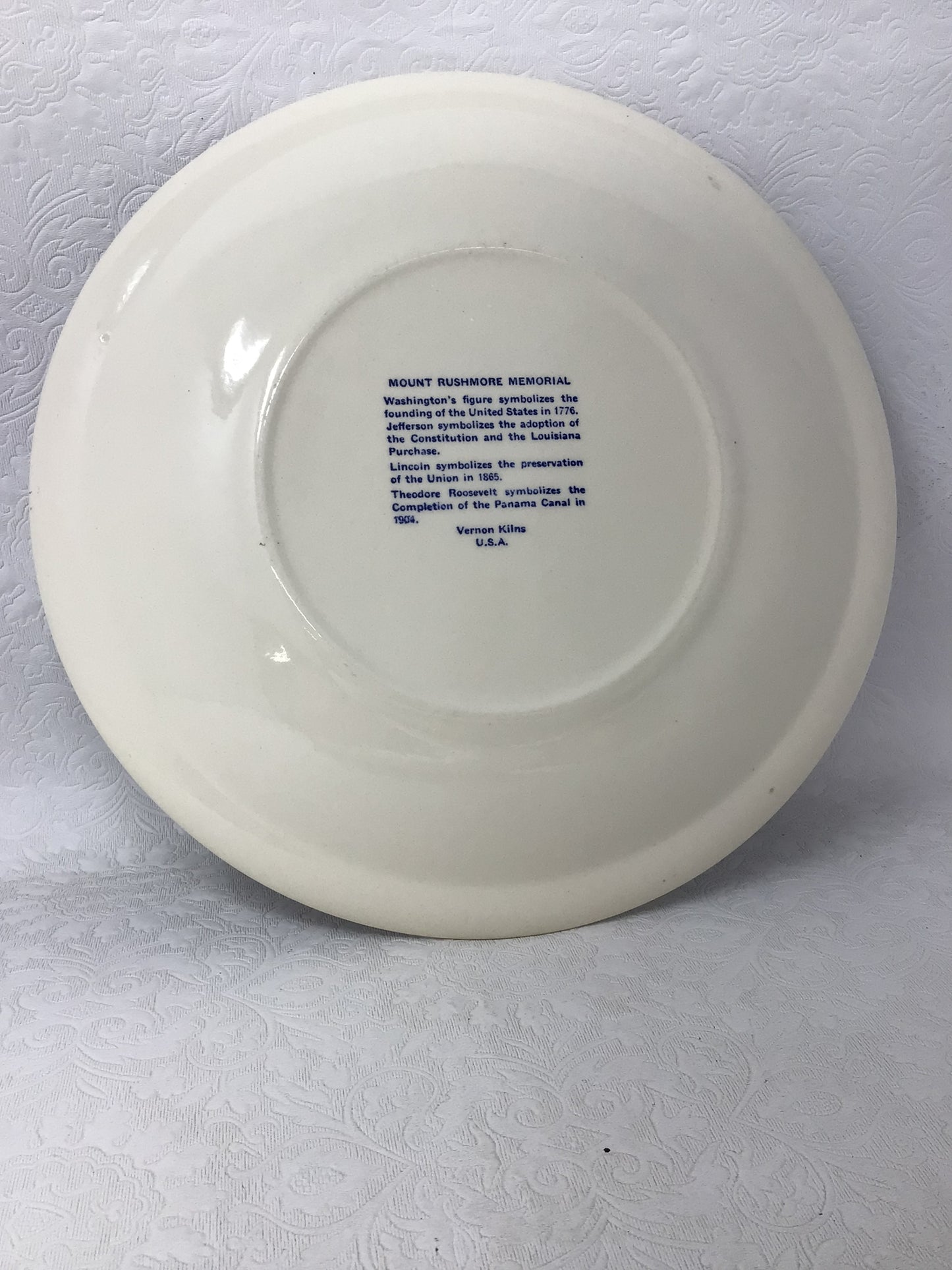 Set of 2 Vintage Blue Transferware Souvenir Collector Plates