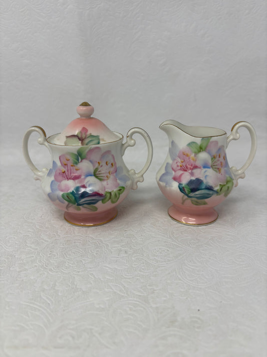 Hand Painted Takiro Japan Miniature Cream & Sugar Set