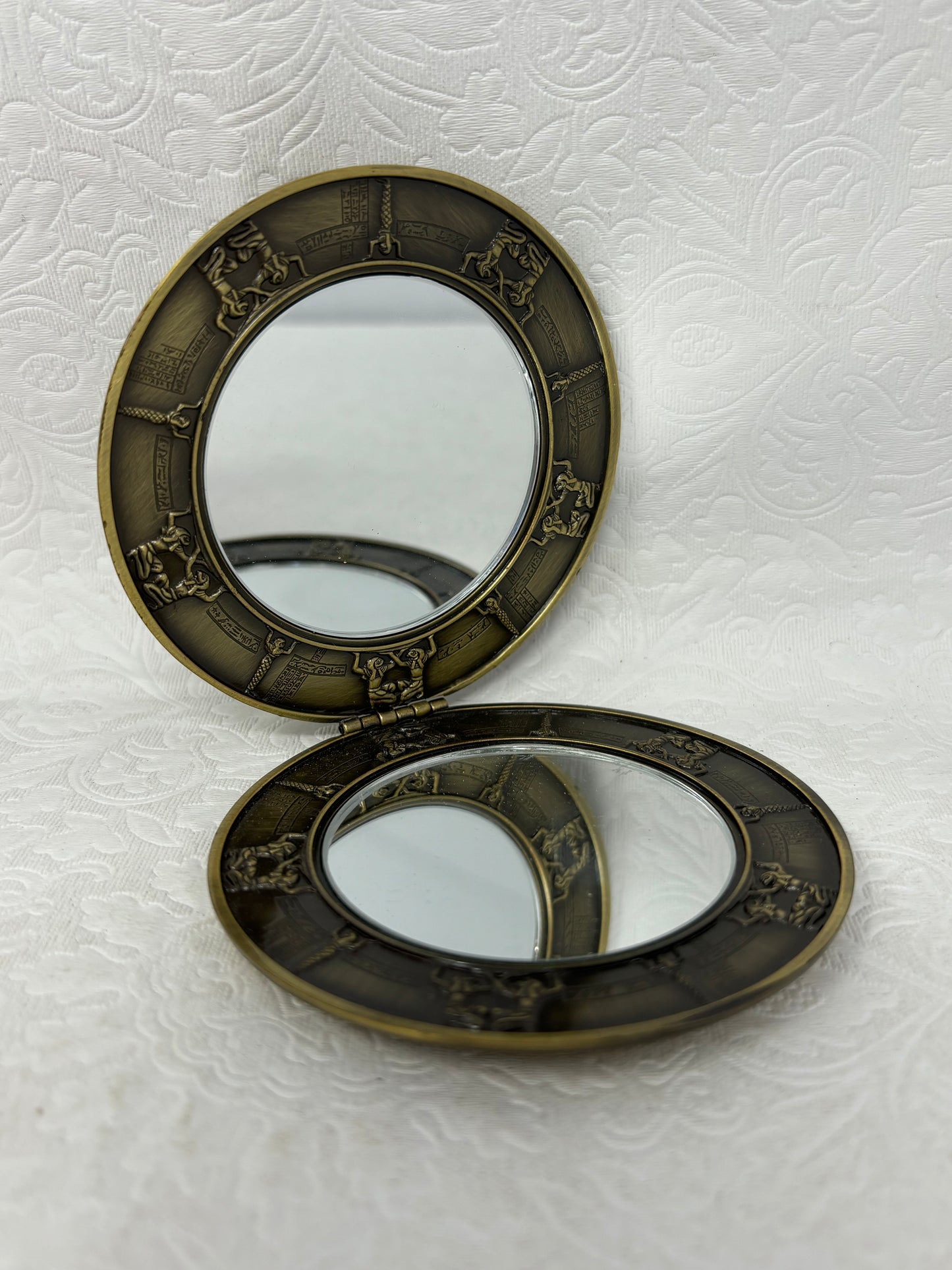 Egypt Brass Compact Mirror