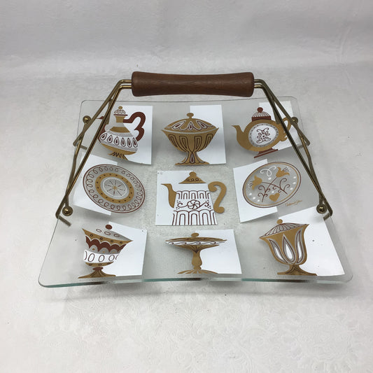 Vintage Inland Glass Serving Tray