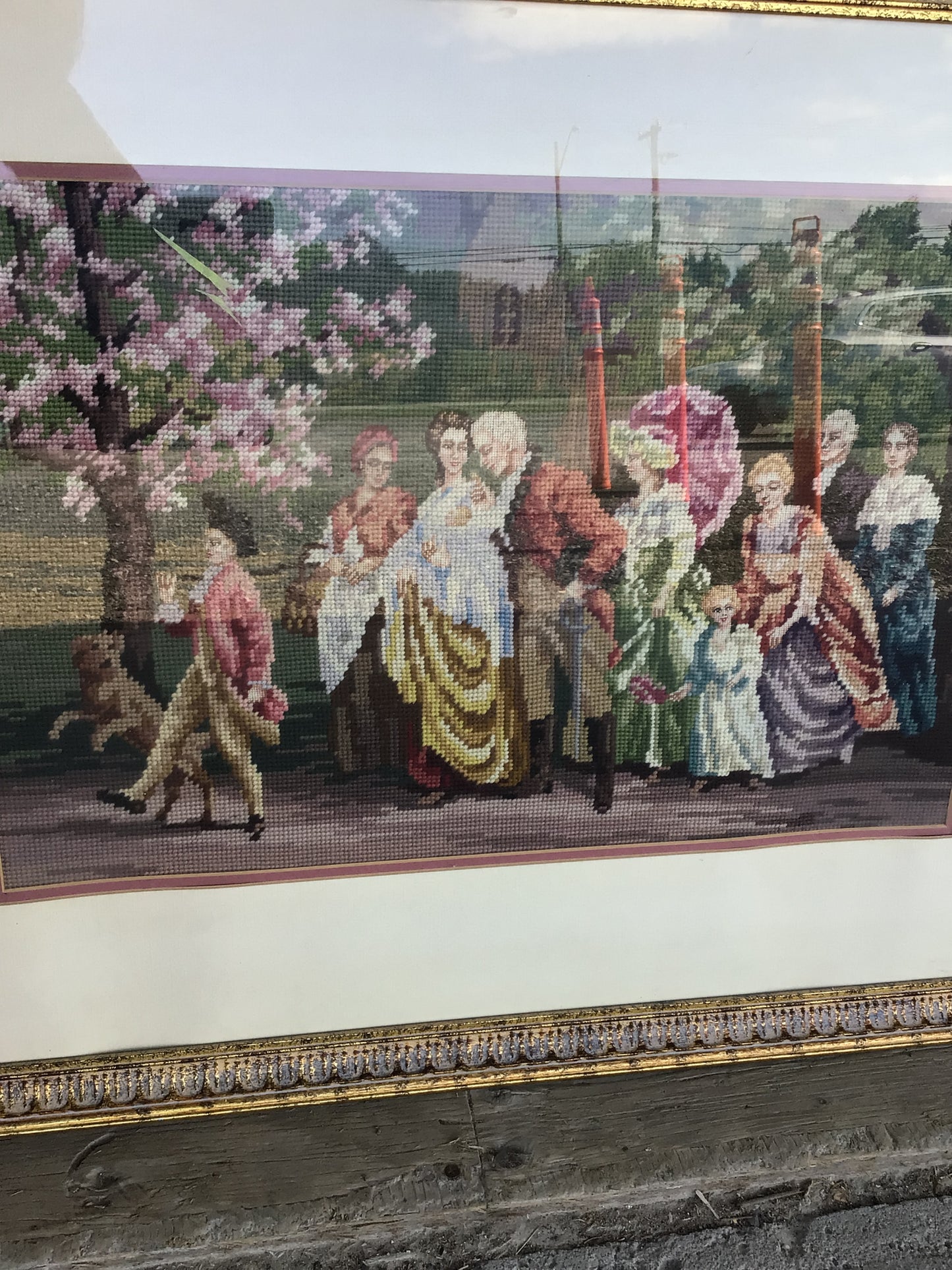 Framed Needlepoint Tapestry