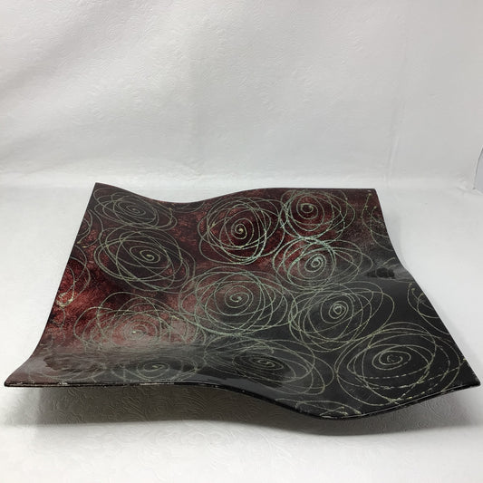 Glass Galaxy Swirl Plate