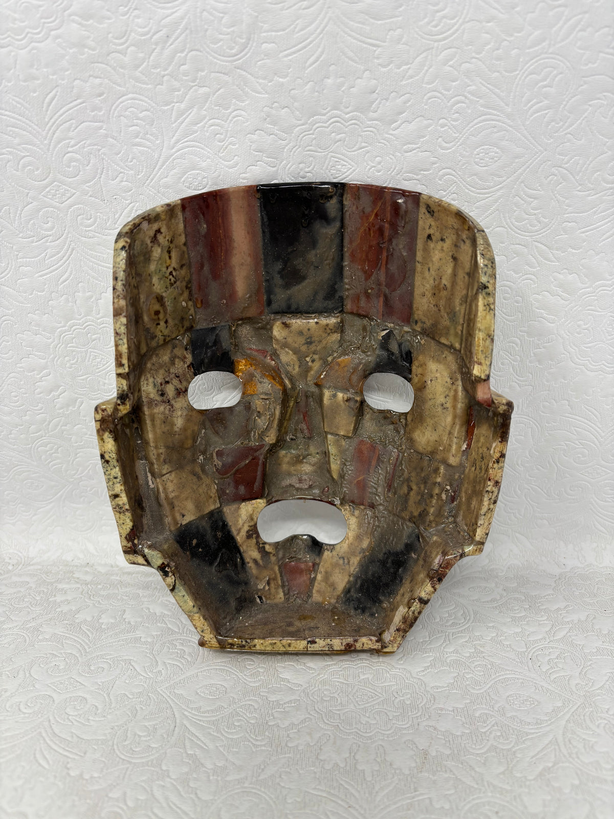 Vintage Folk Art Mosaic Mask