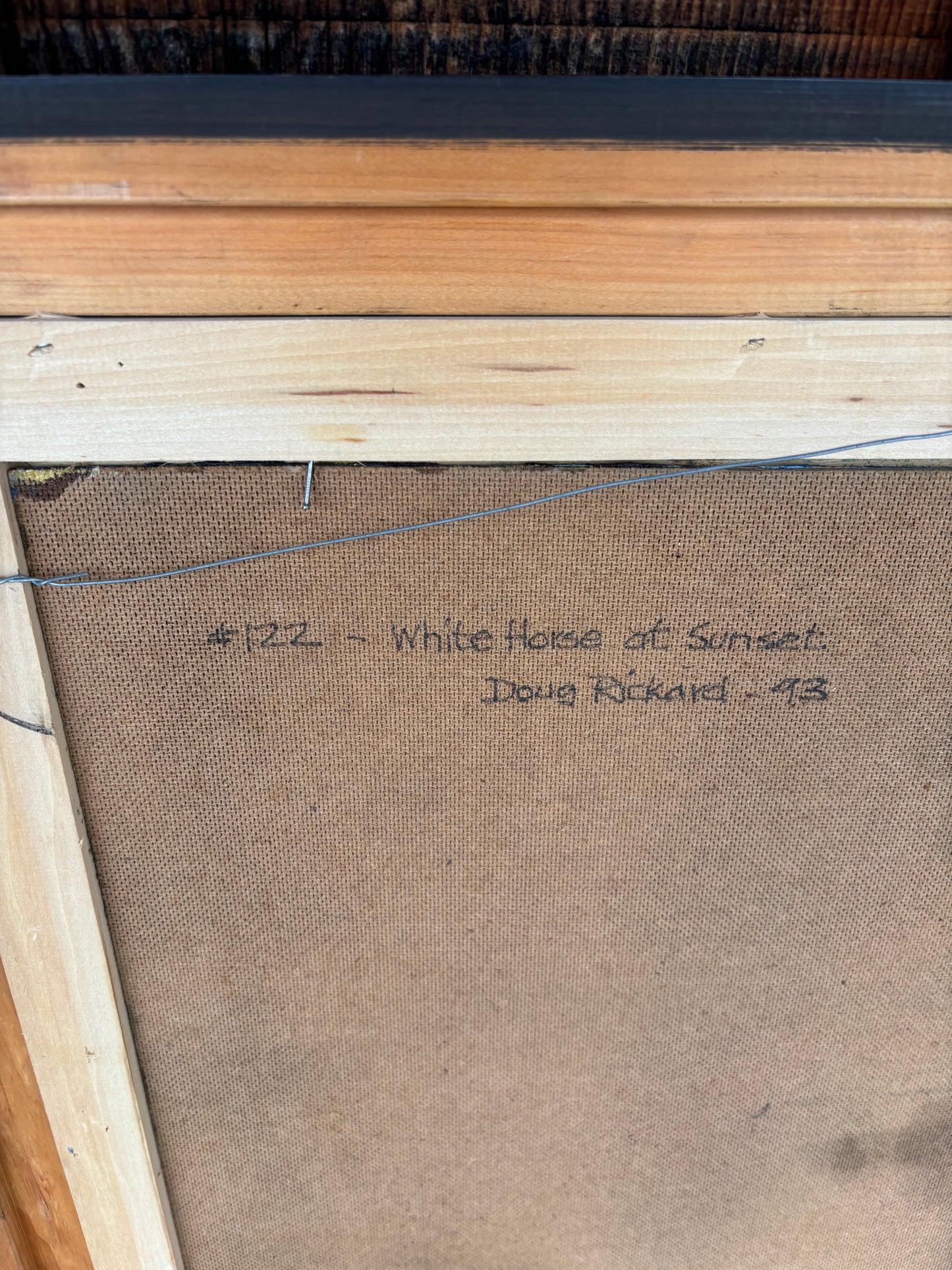 “White Horse at Sunset” by Douglas Rickard