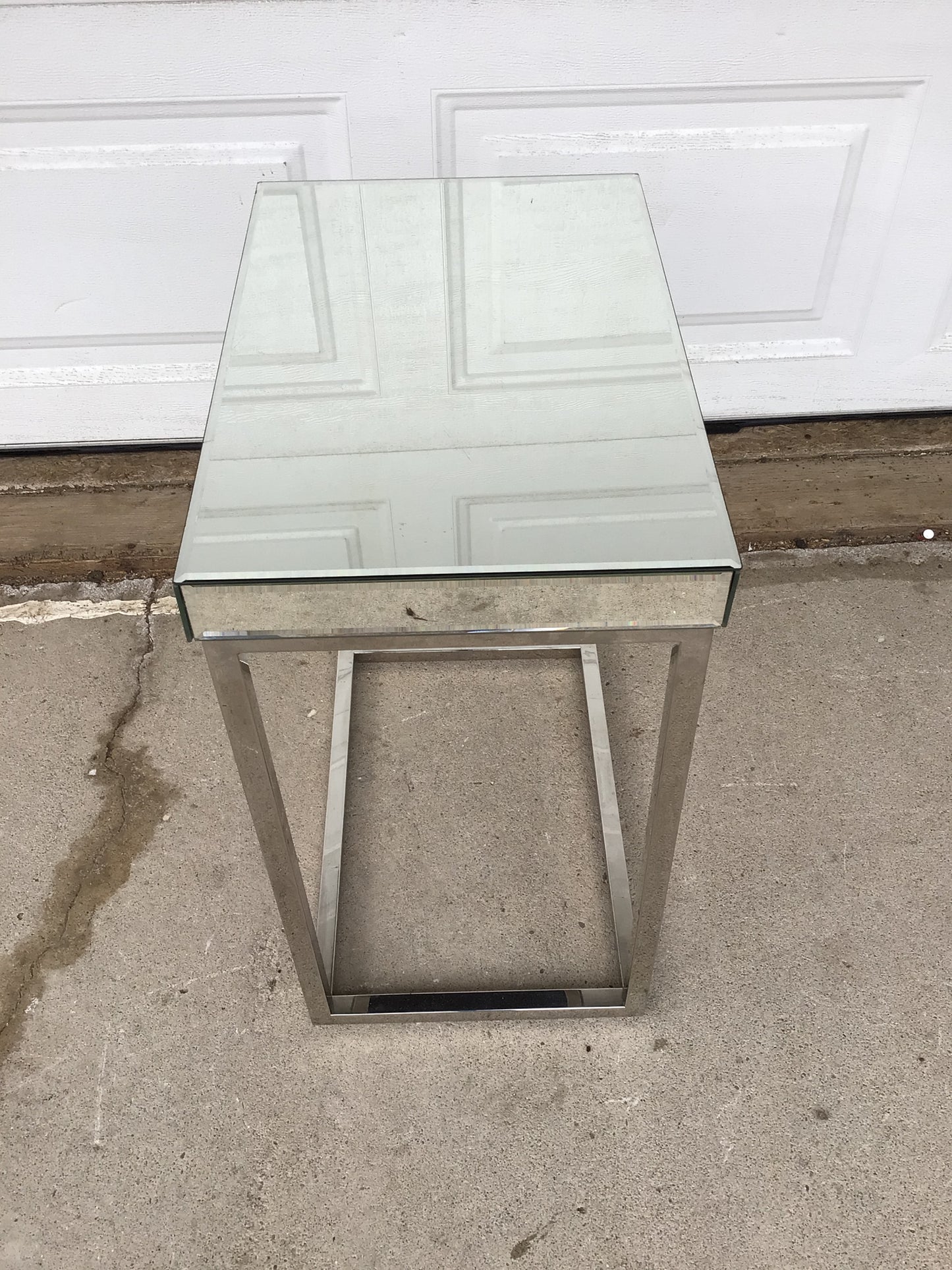 Mirrored End Table