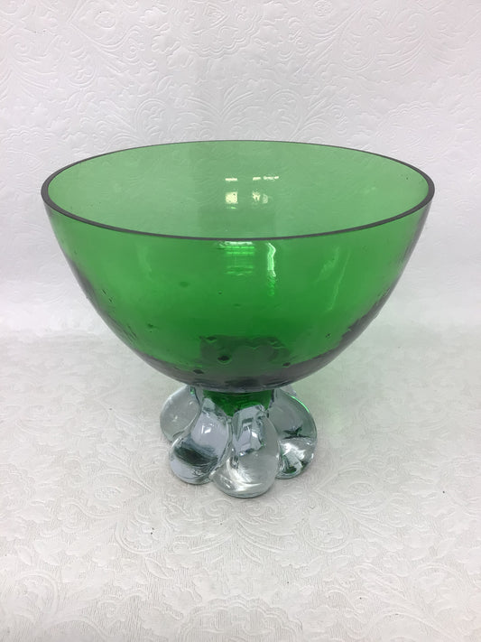 MCM Emerald Green Glass Bowl