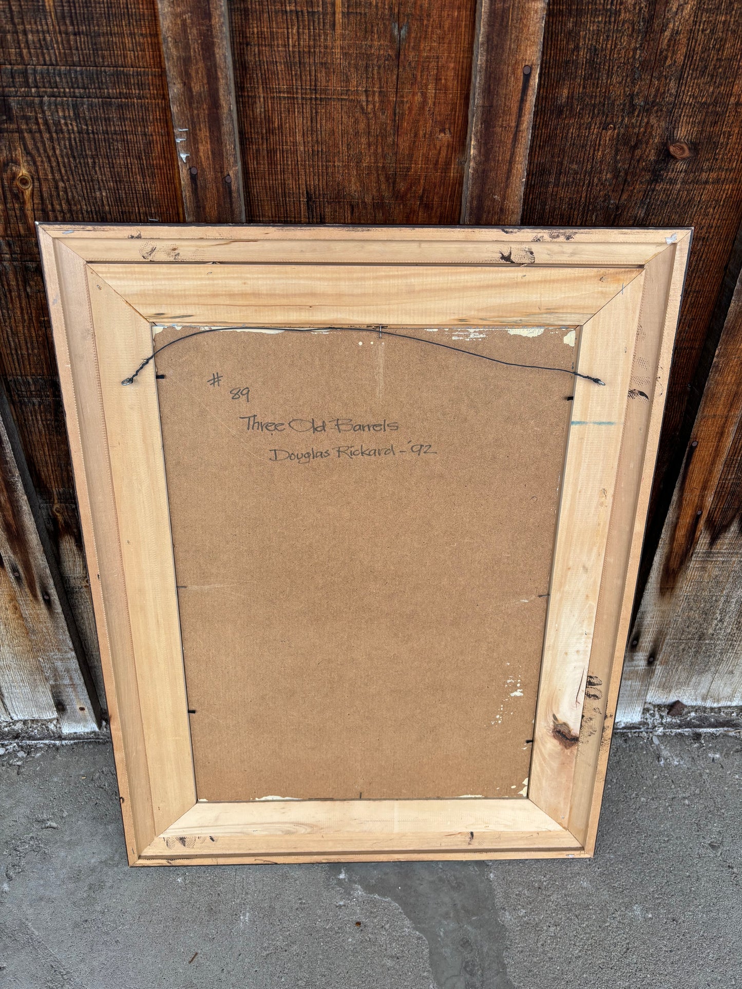 “Three Old Barrels” by Douglas Rickard