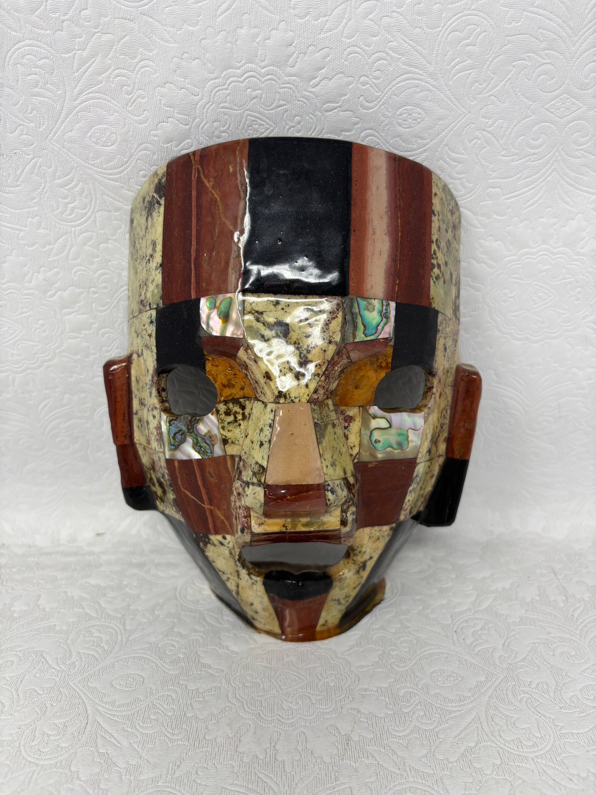 Vintage Folk Art Mosaic Mask