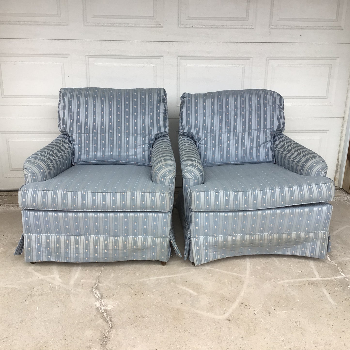 Blue Floral Chair