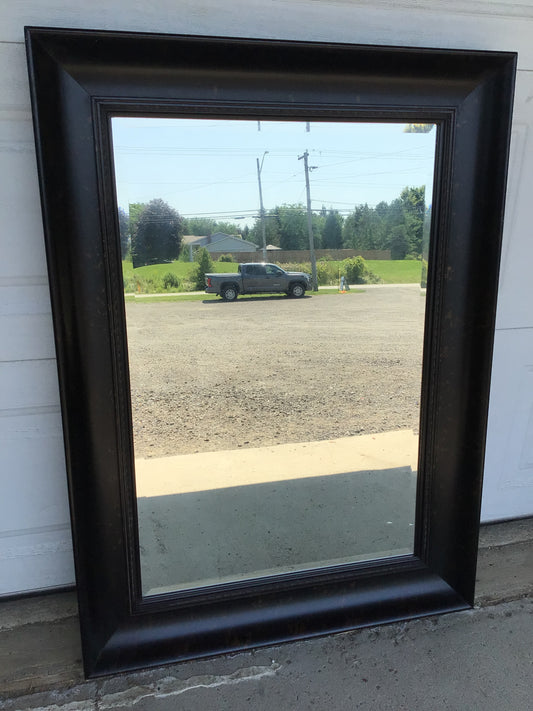 Black Bevelled Mirror