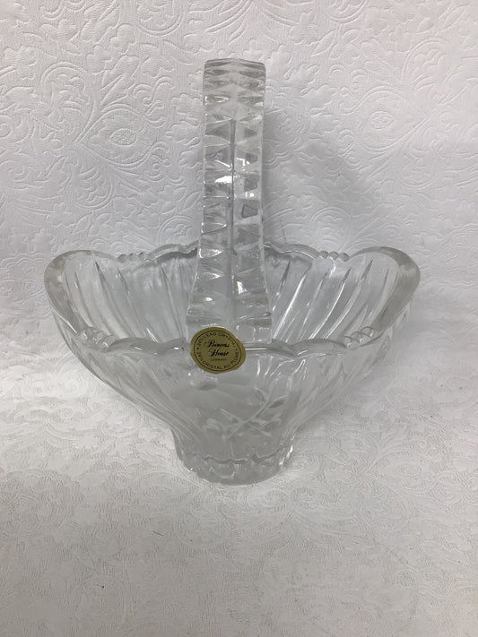 Vintage Princess House 24% Lead Crystal Basket
