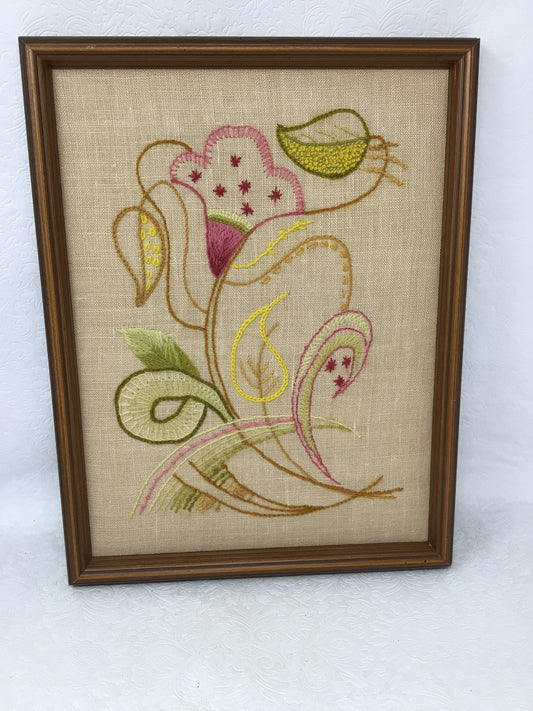 Framed Floral Embroidery