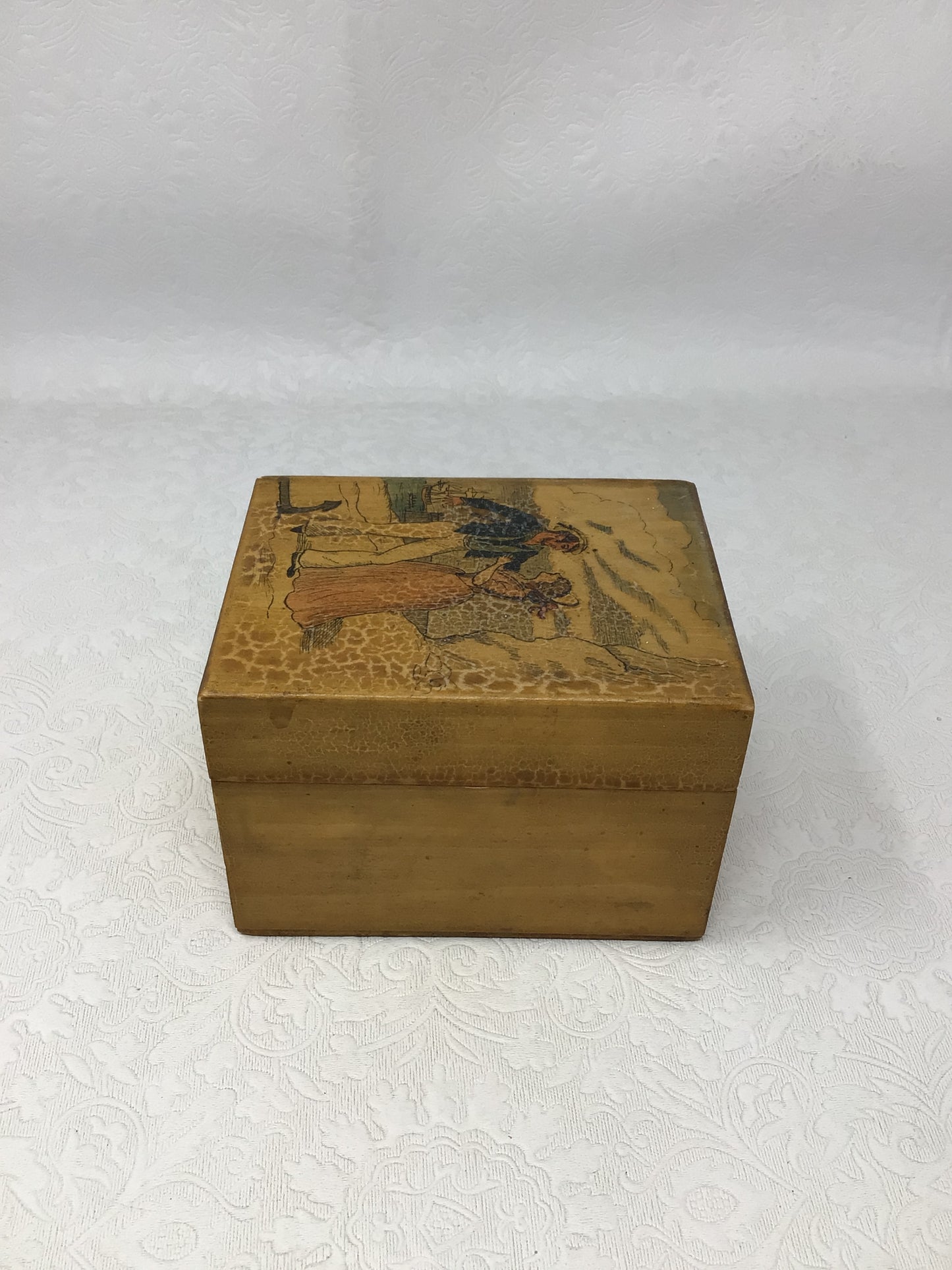 Antique Wooden Keepsake Box