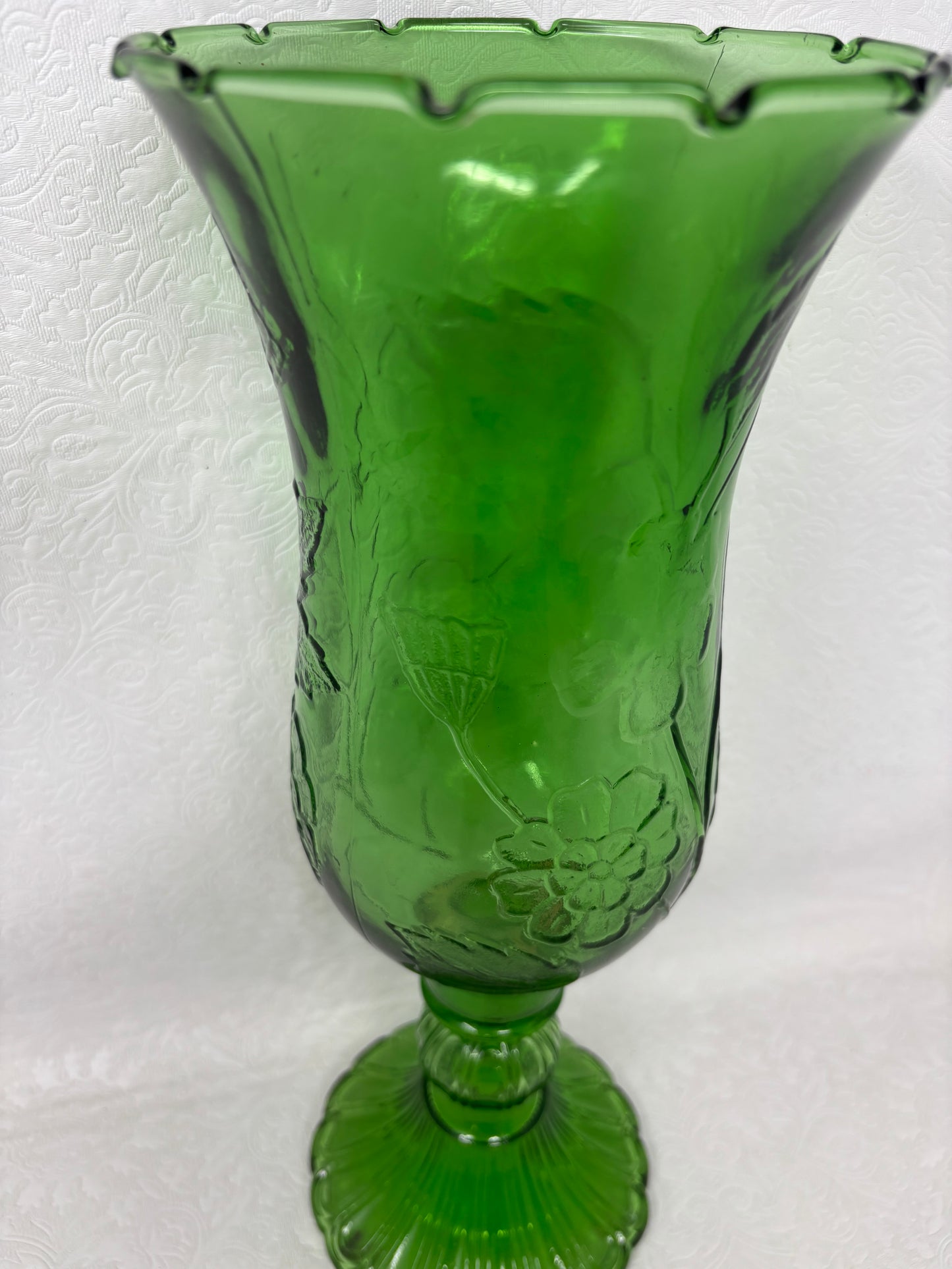 Vintage Indiana Colony Glass "Fern" Pattern Candlestick Holder