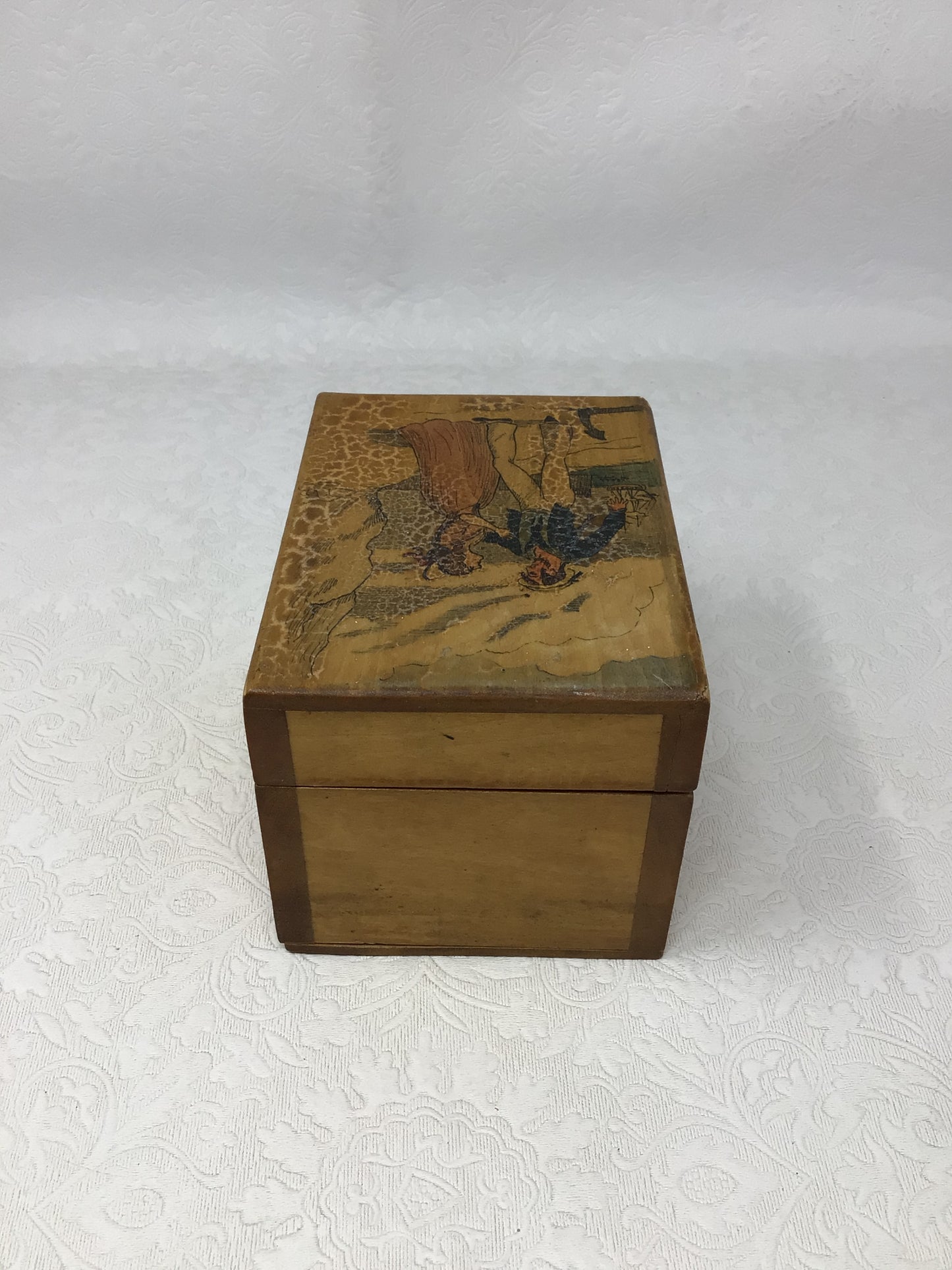 Antique Wooden Keepsake Box