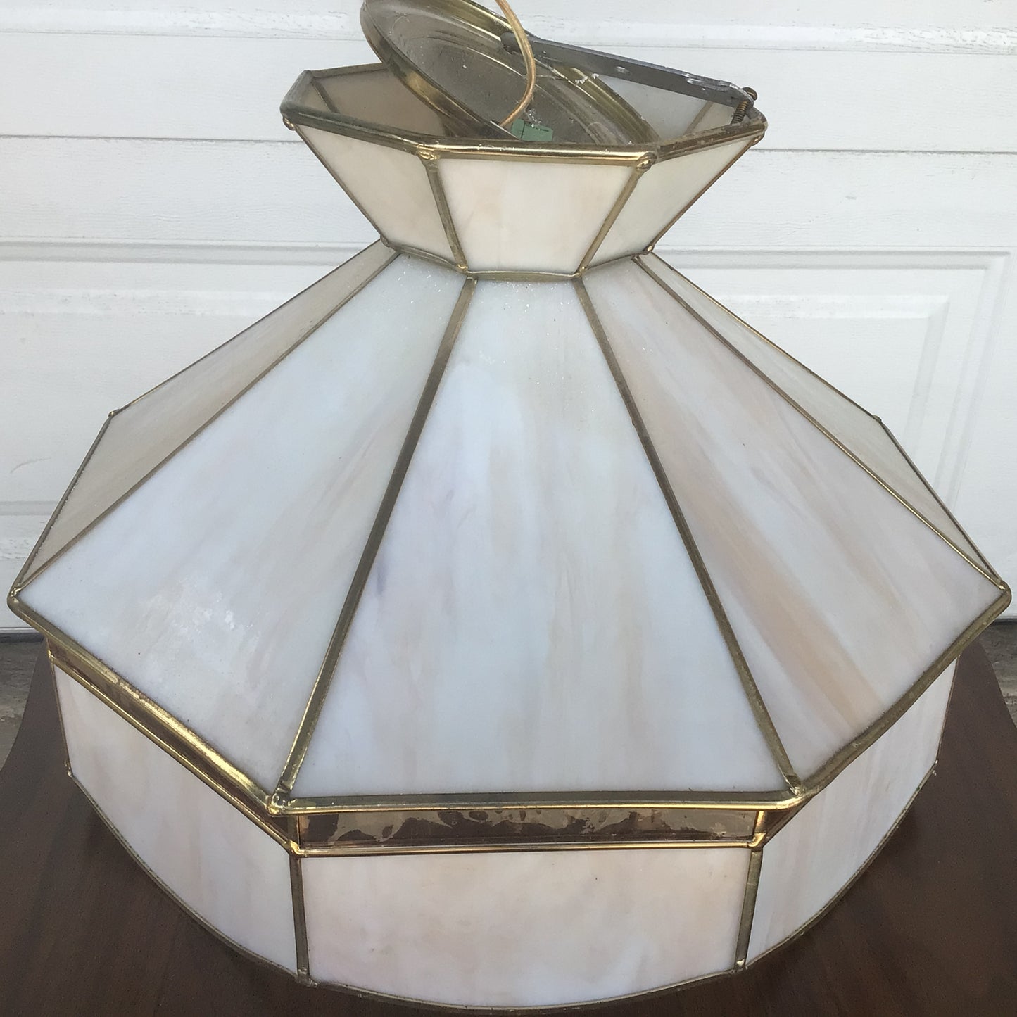 Octagonal Tiffany Style Stained Glass Light Fixture