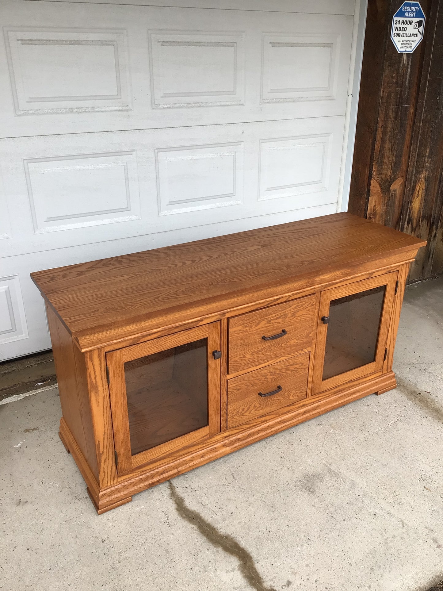 Powell Antique Oak Media Console